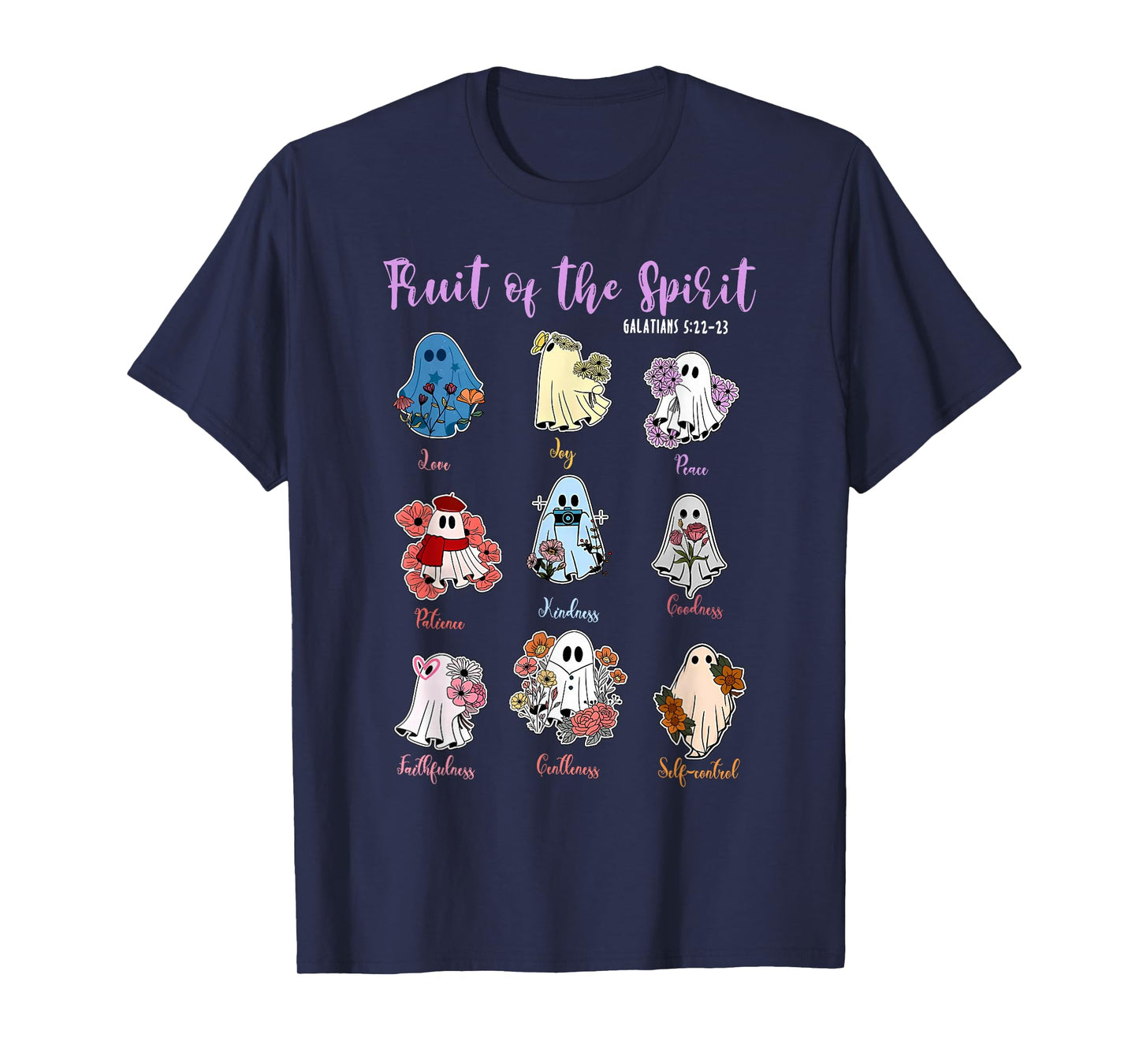 Fruit of The Spirit Christian Religious Halloween Ghost Fall T-Shirt