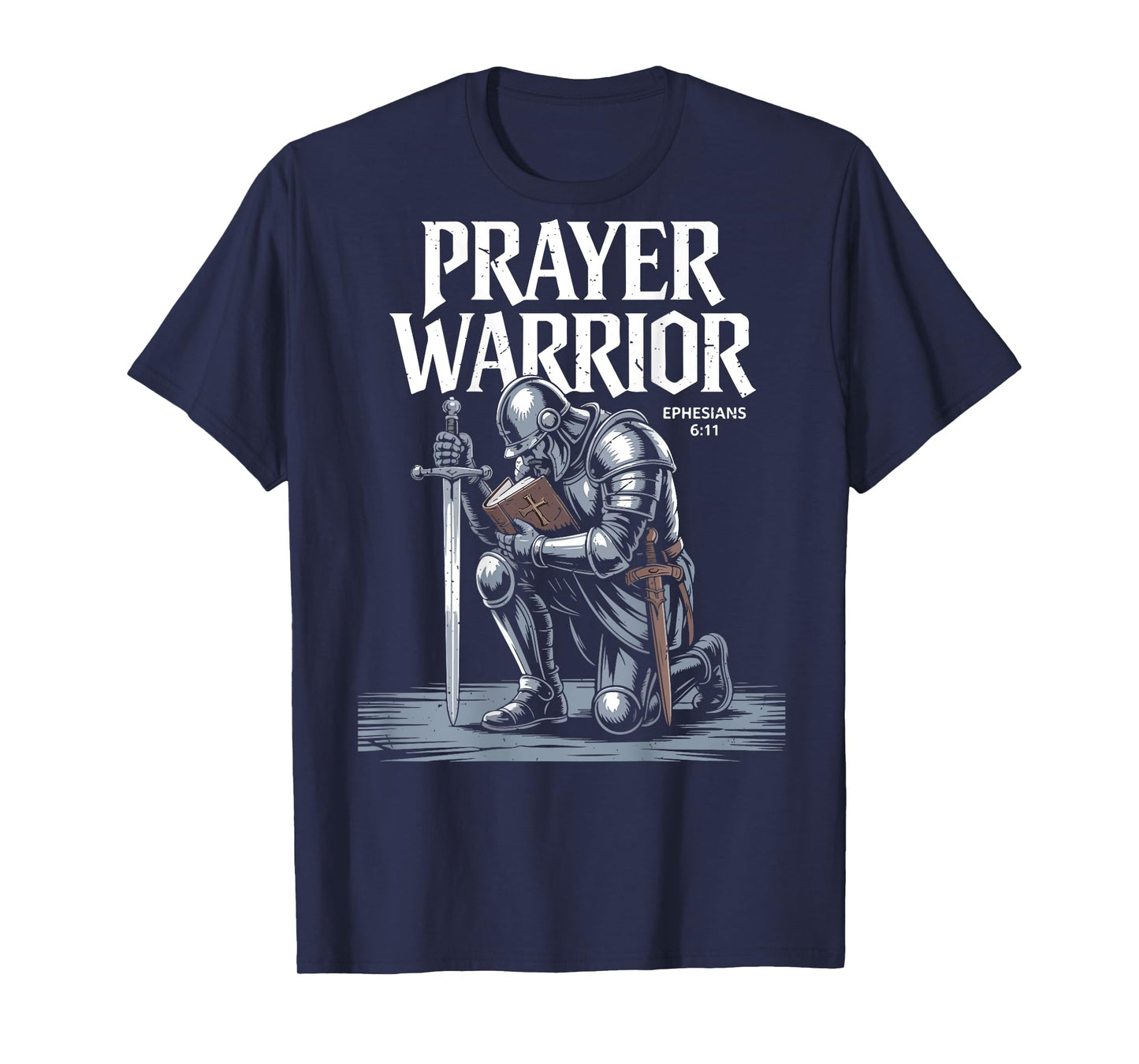 Jesus Prayer Warrior Christian Armor of God Son Graphic Back T-Shirt