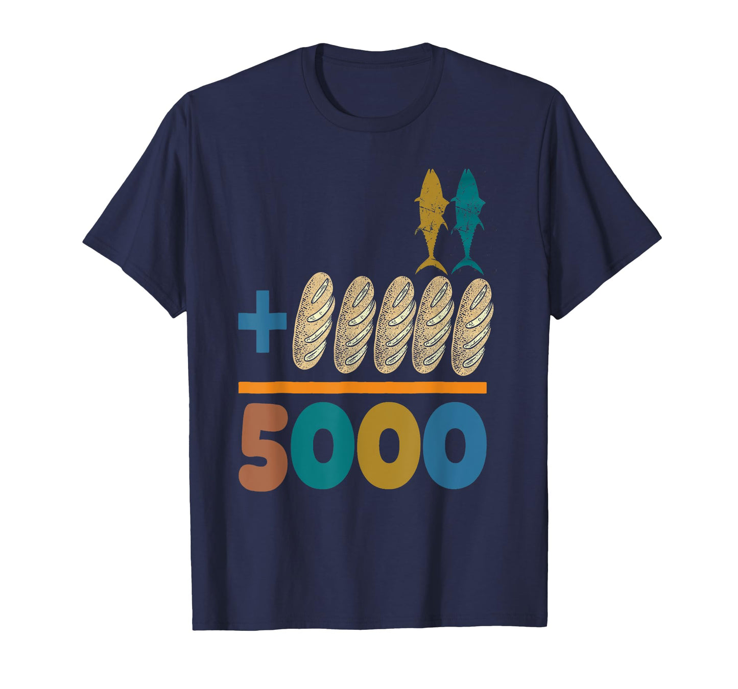 Jesus 2 Fishes 5 Breads 5000 Chosen Against The Current T-Shirt