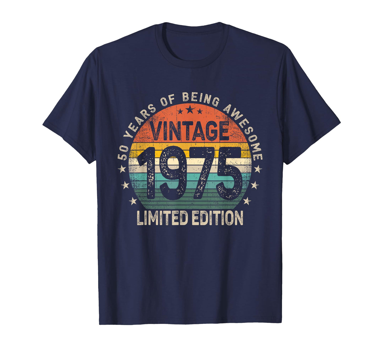 50 Years Old 1975 Vintage 50th Birthday Men Women T-Shirt