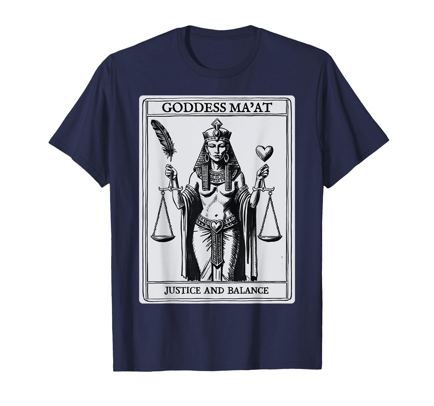 Kemetic Tarot Card Ancient Egypt Egyptian Goddess Maat MA'AT T-Shirt