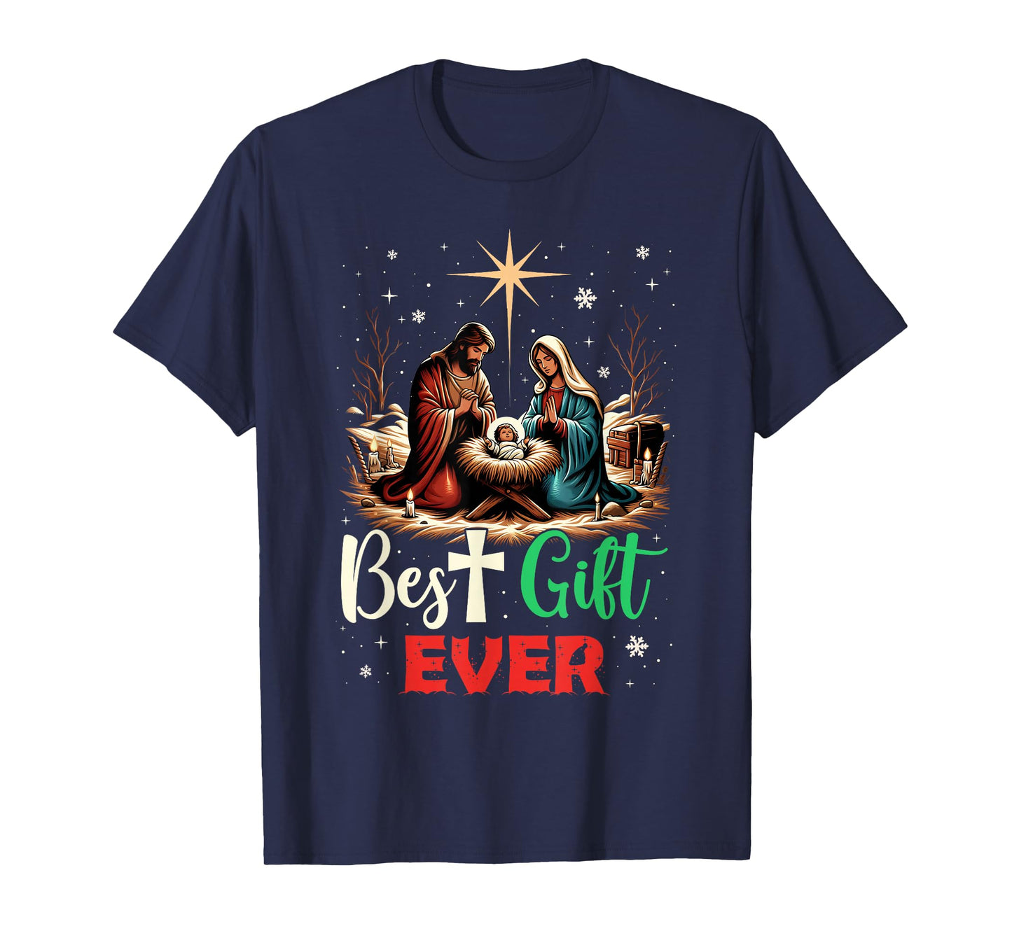 Best Ever Christmas Cool Jesus Nativity Scene Christian T-Shirt