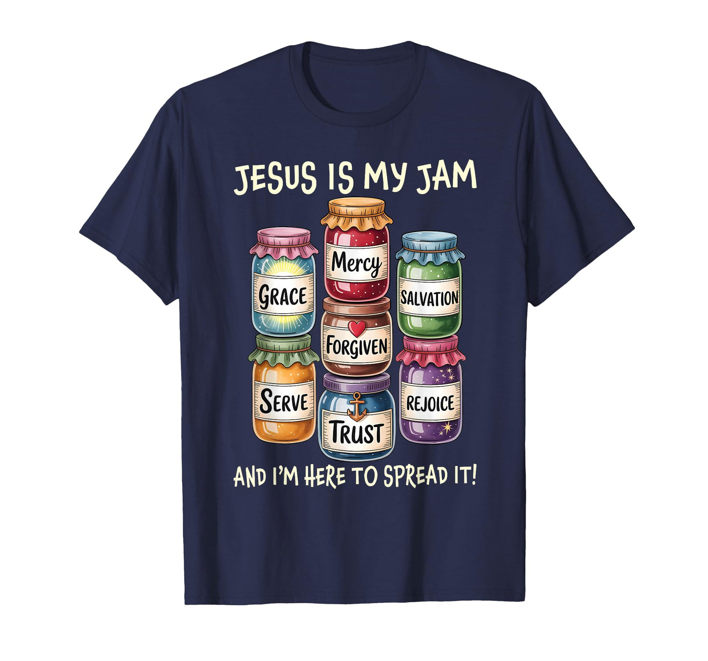 Vintage Jesus is My Jam and Im Here to Spread It Bible Verse T-Shirt