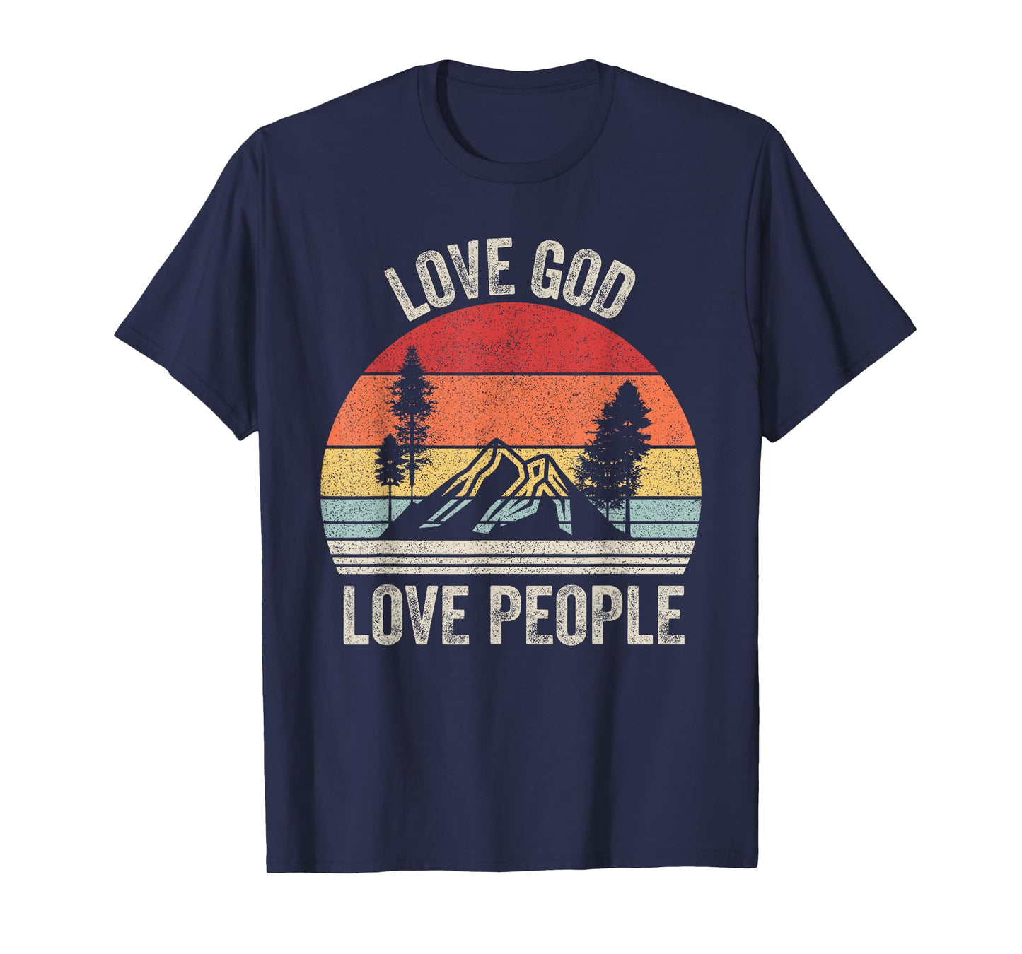 Vintage Retro Love God Love People Christian Bible T-Shirt