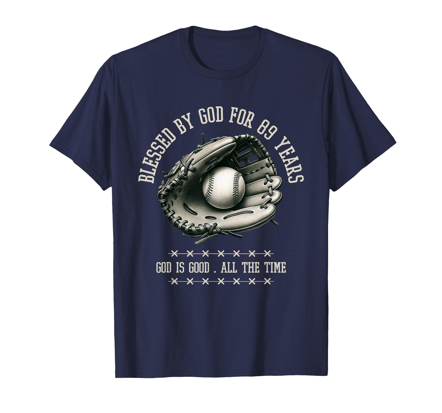 Blessed by God for 89 Years Old Baseball 89th Birthday Gifts T-Shirt