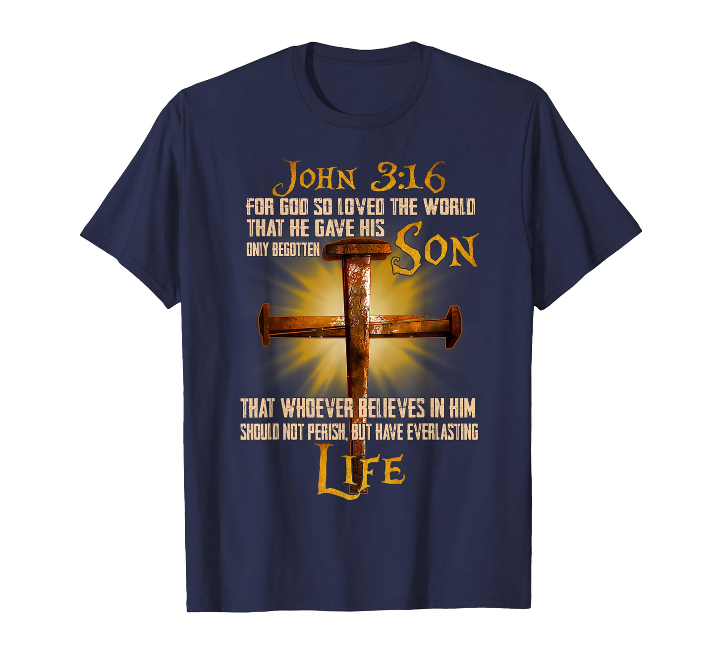 For God So Loved The World Christian John 3 16 Bible Verse T-Shirt