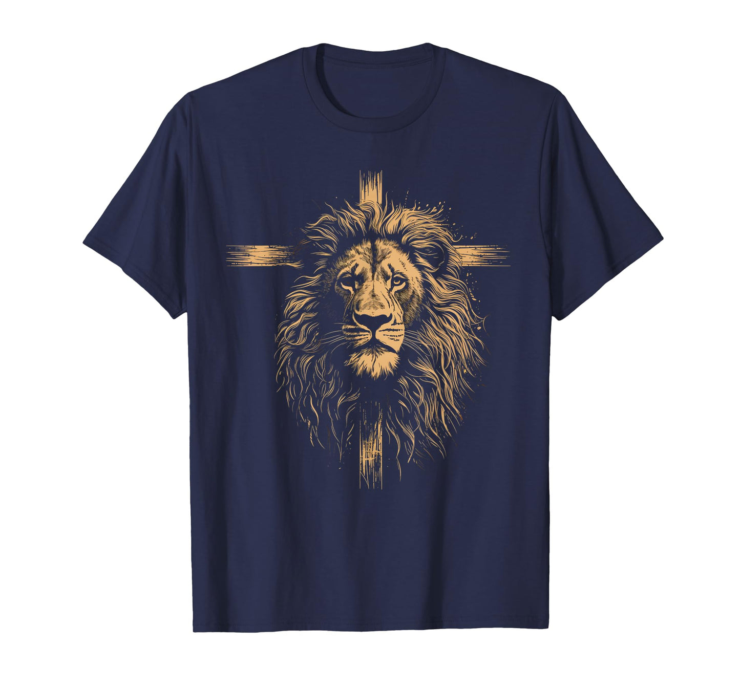 Christian Cross Lion Religious Faith Jesus Pastor T-Shirt