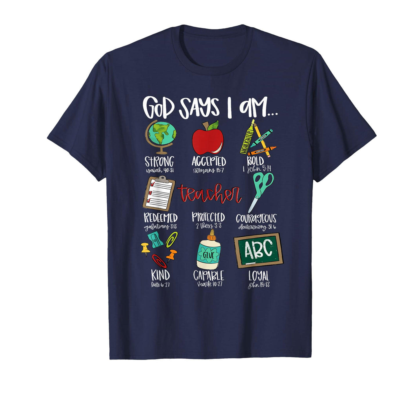 God Says I Am... Teacher First Day Of School Back To School T-Shirt