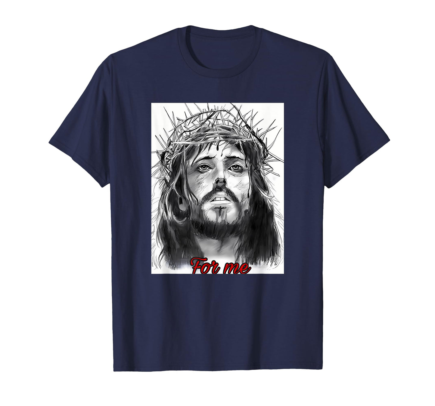 Vintage Face of Jesus with Crown for Me Christ Bible Classic T-Shirt