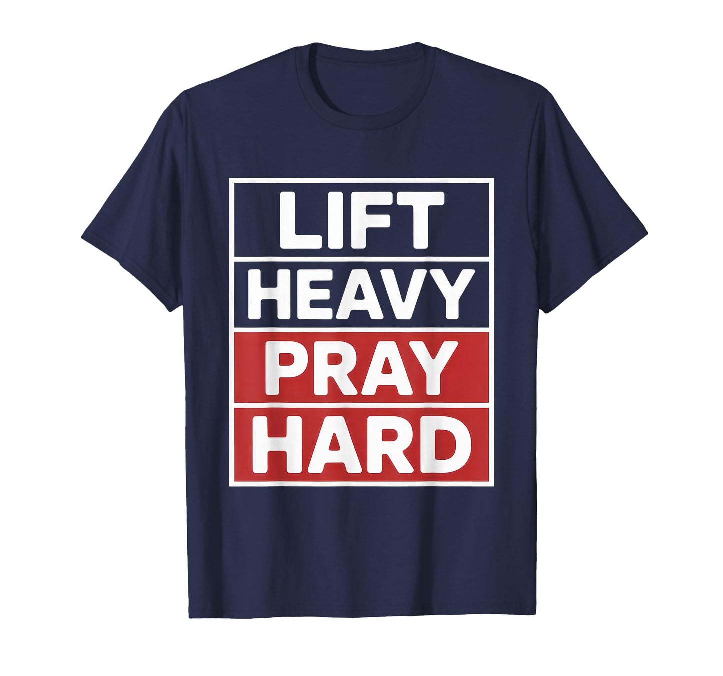 Lift Heavy Pray Hard Tshirt Gym Christian Gift Jesus Faith T-Shirt