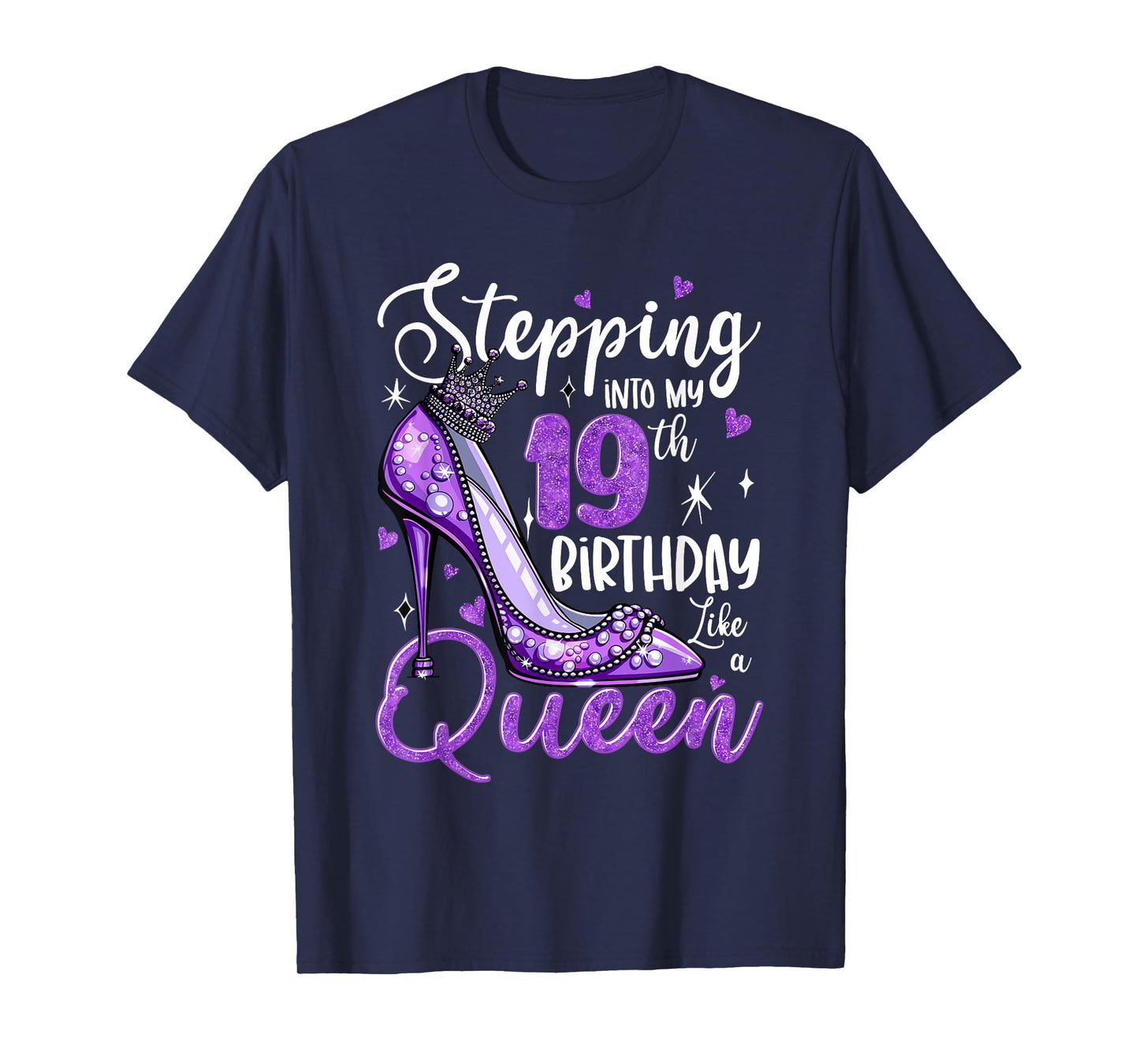 Stepping Into My 19th Birthday 19 Years Old Gift Women Girls T-Shirt