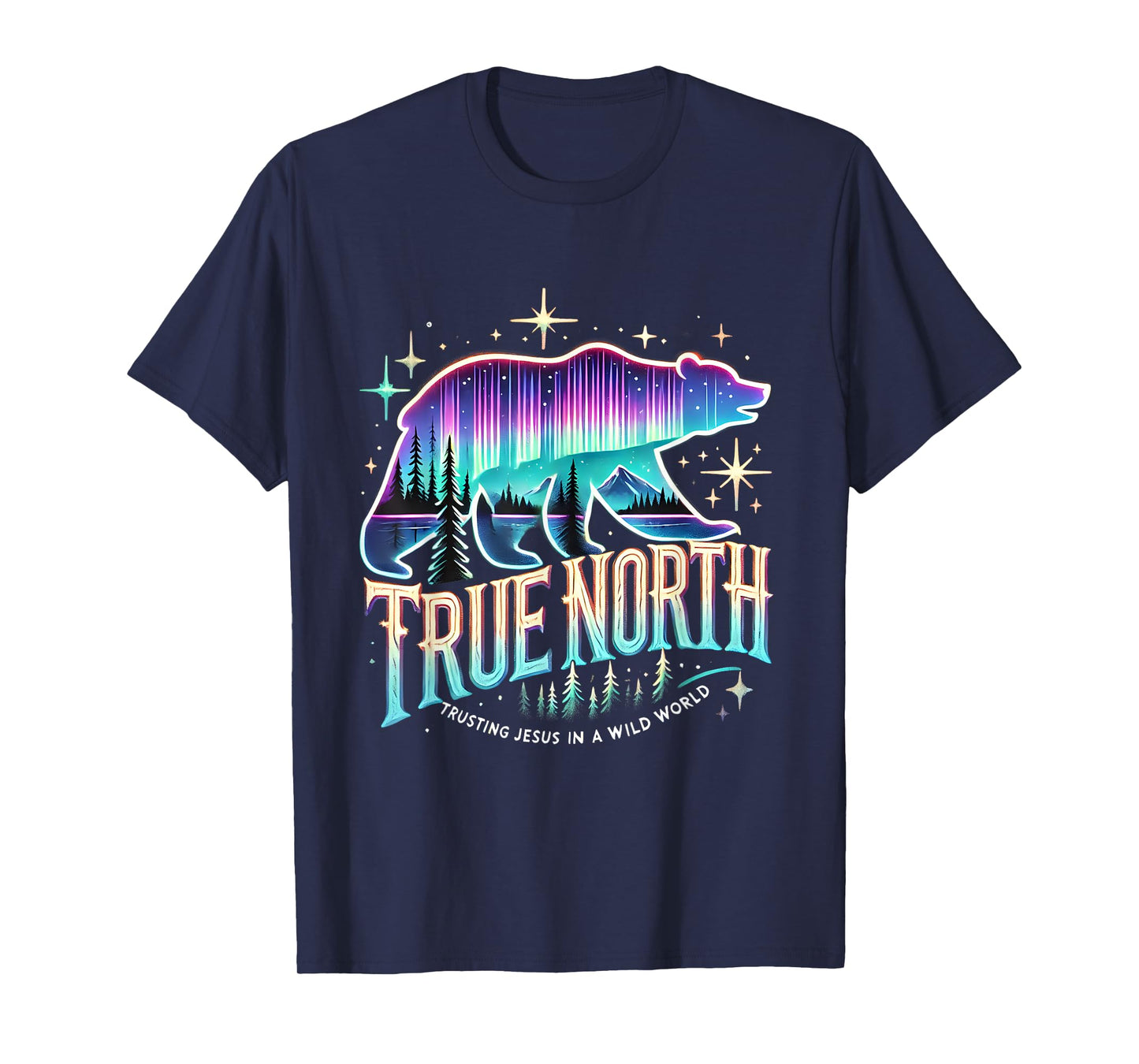 True North Bear Aurora Faith Trusting Jesus Summer Camp T-Shirt