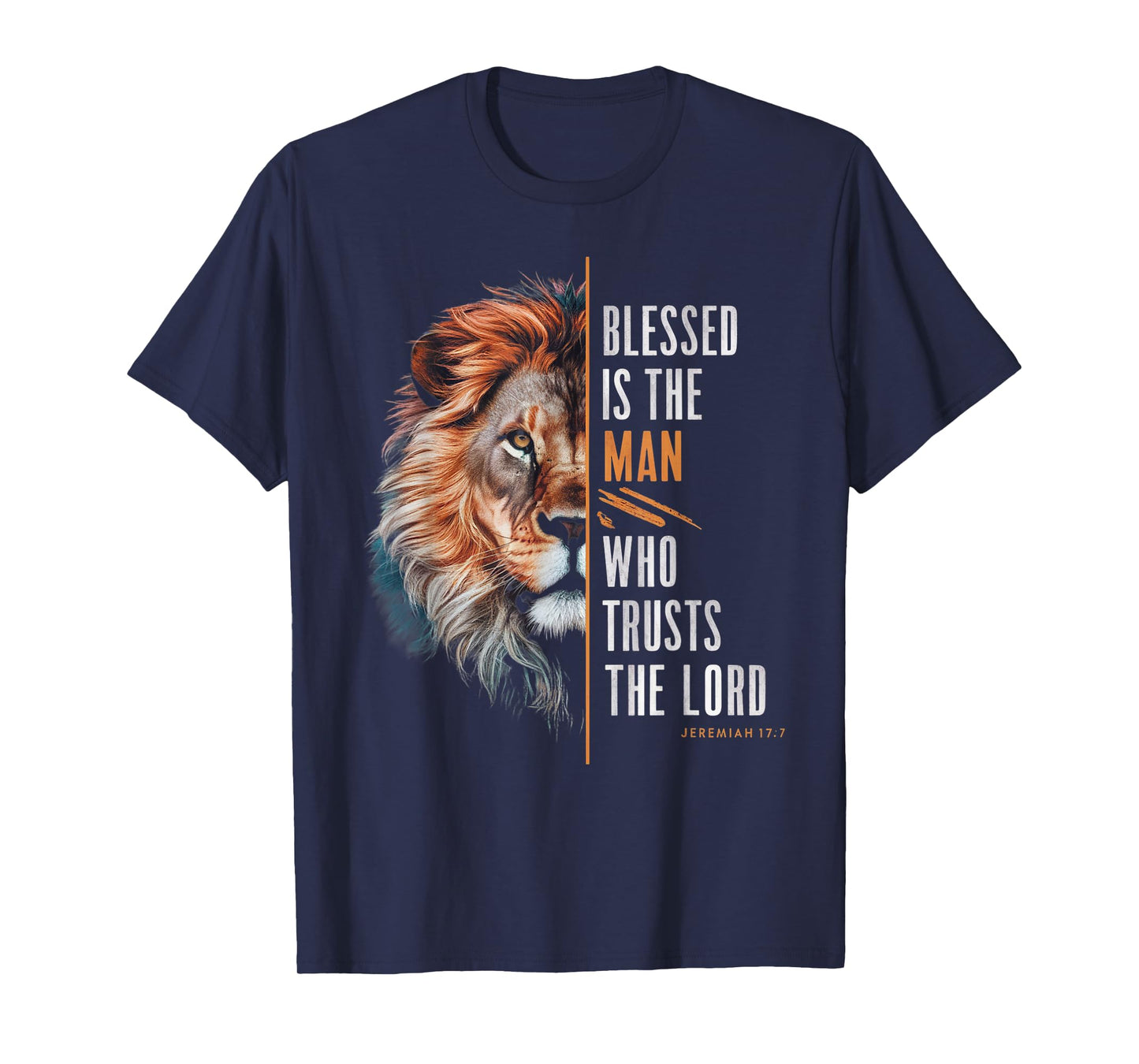 Blessed Christian God Jesus Faith Bible Verse Jeremiah Lion T-Shirt