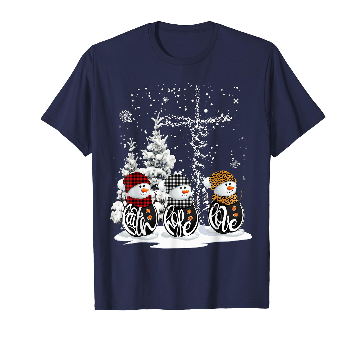 Merry Christmas 2026 Faith Hope Love Christian Christmas T-Shirt