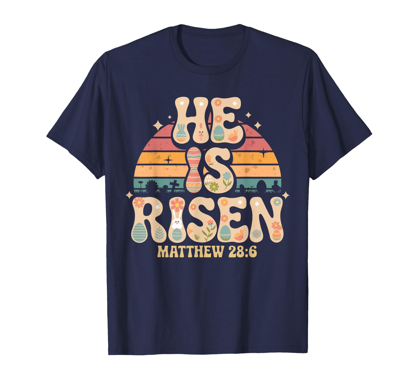 He is Risen Jesus Christian Easter Shirt Women Kids Girls T-Shirt