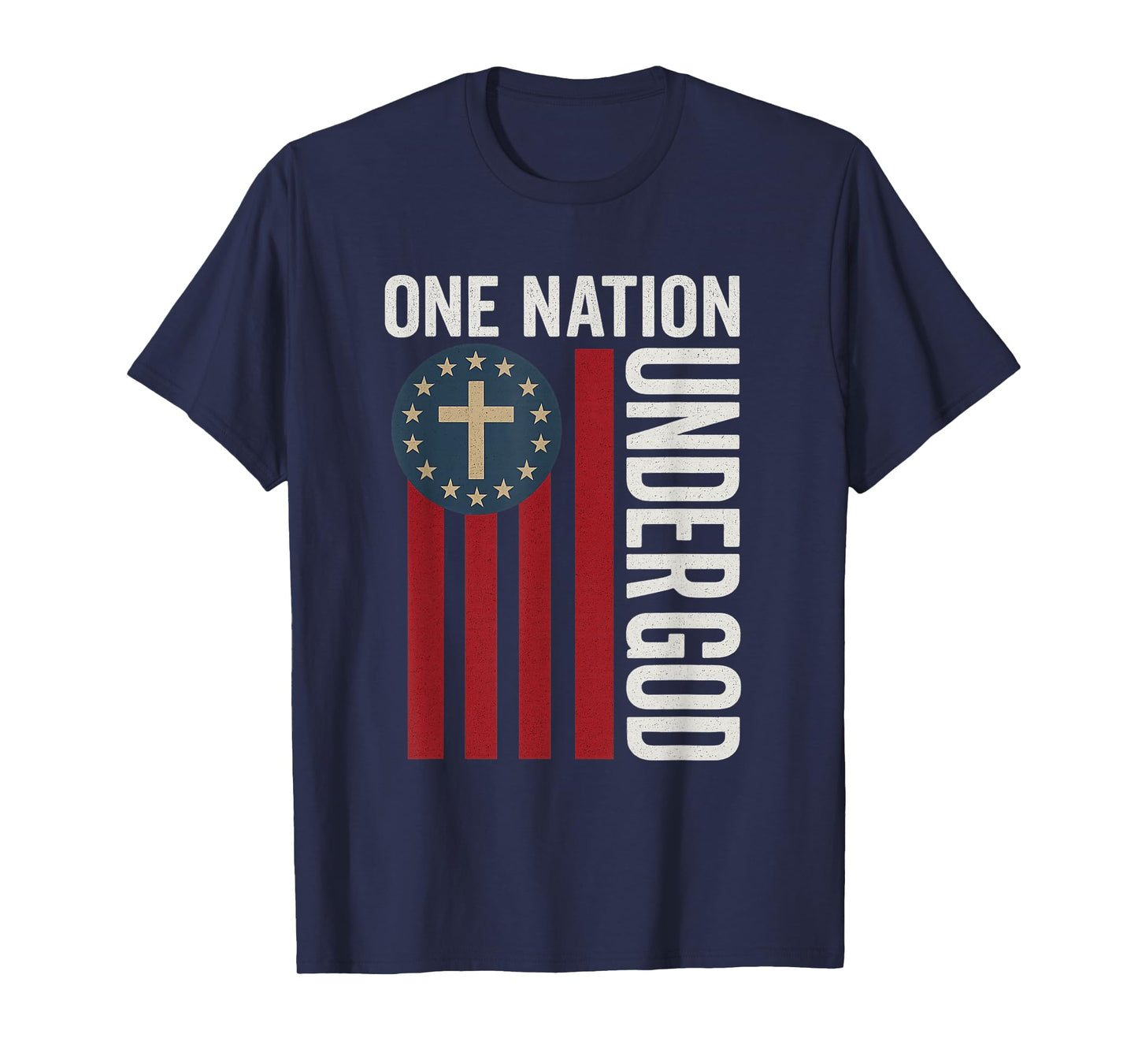One Nation Under God 4th of July Patriotic Christian T-Shirt T-Shirt