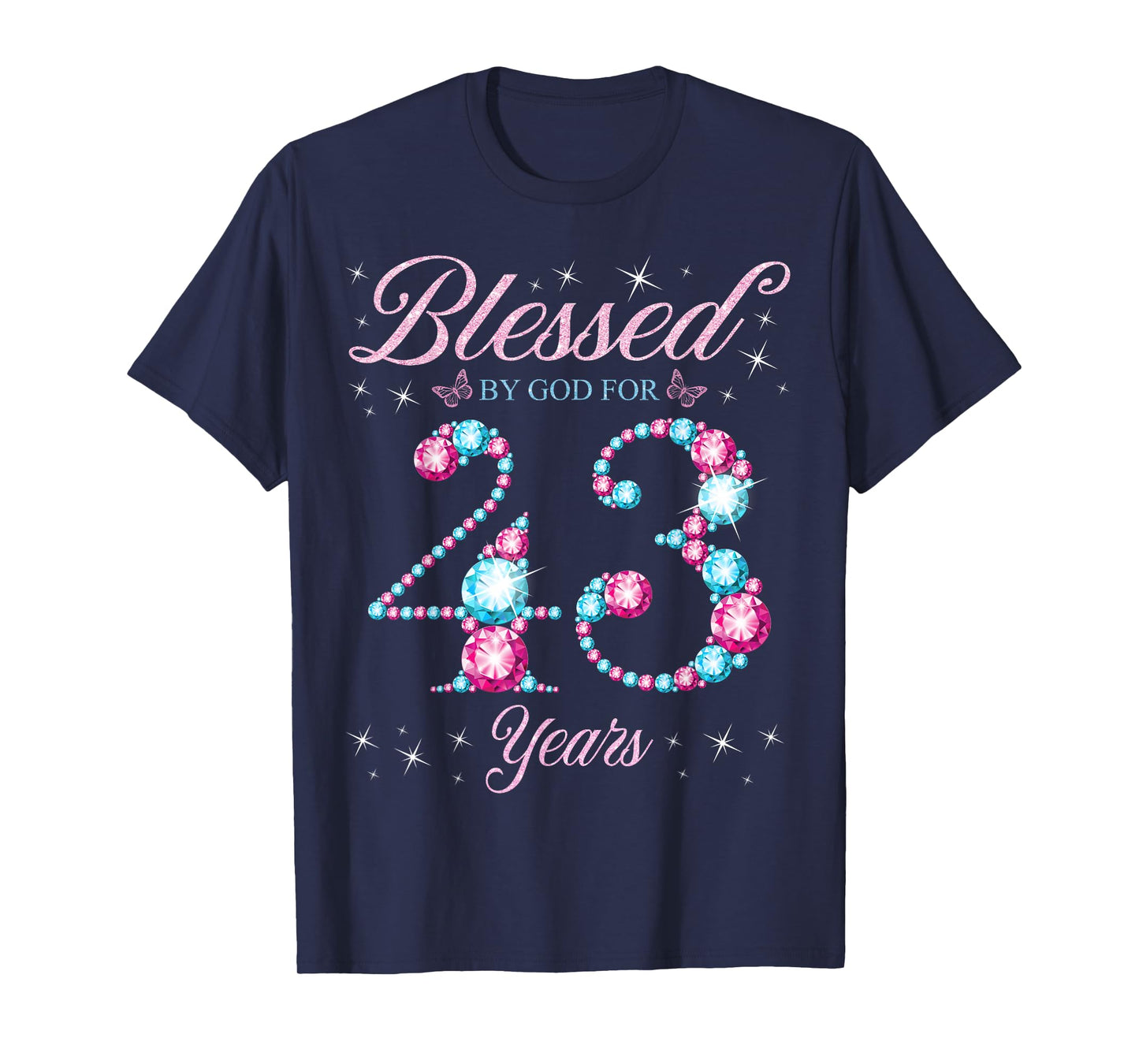 Blessed By God For 43 Years Old 43rd Birthday Woman Queen T-Shirt