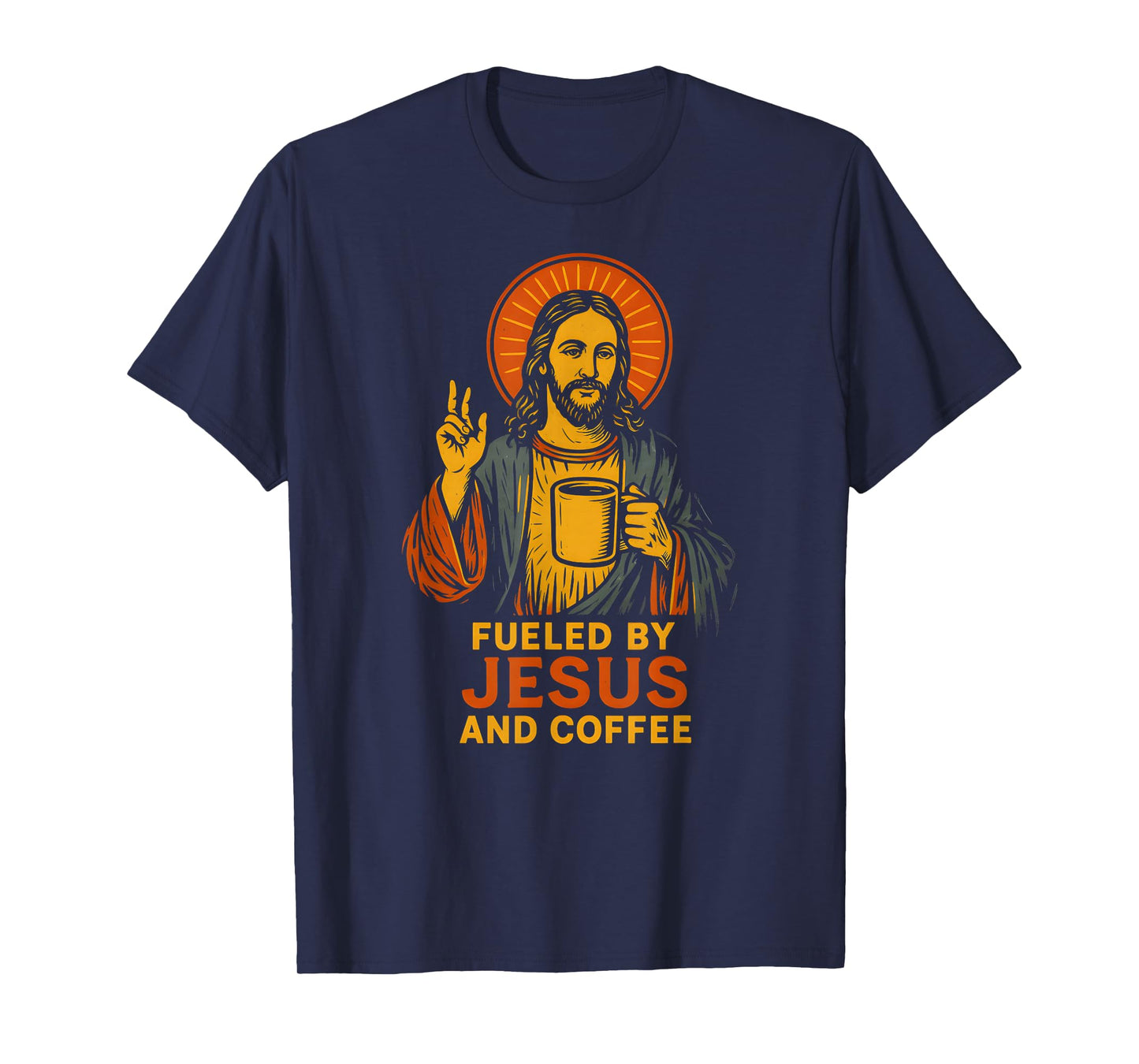 Jesus Coffee Fueled by Fun Womens Christian Faith T-Shirt