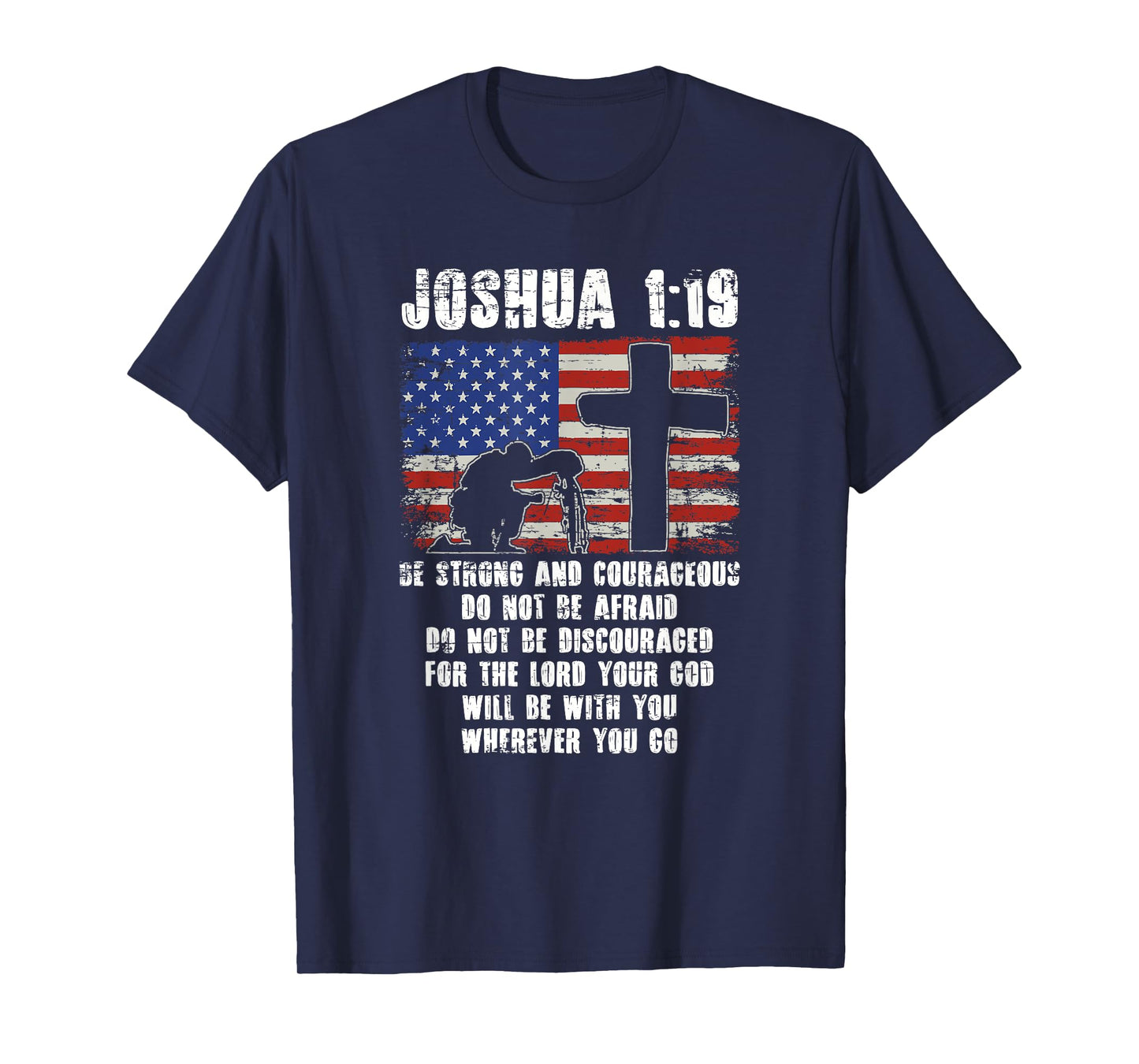 Holy Bible Verse Patriotic Christian Gift USA Flag Prayer T-Shirt