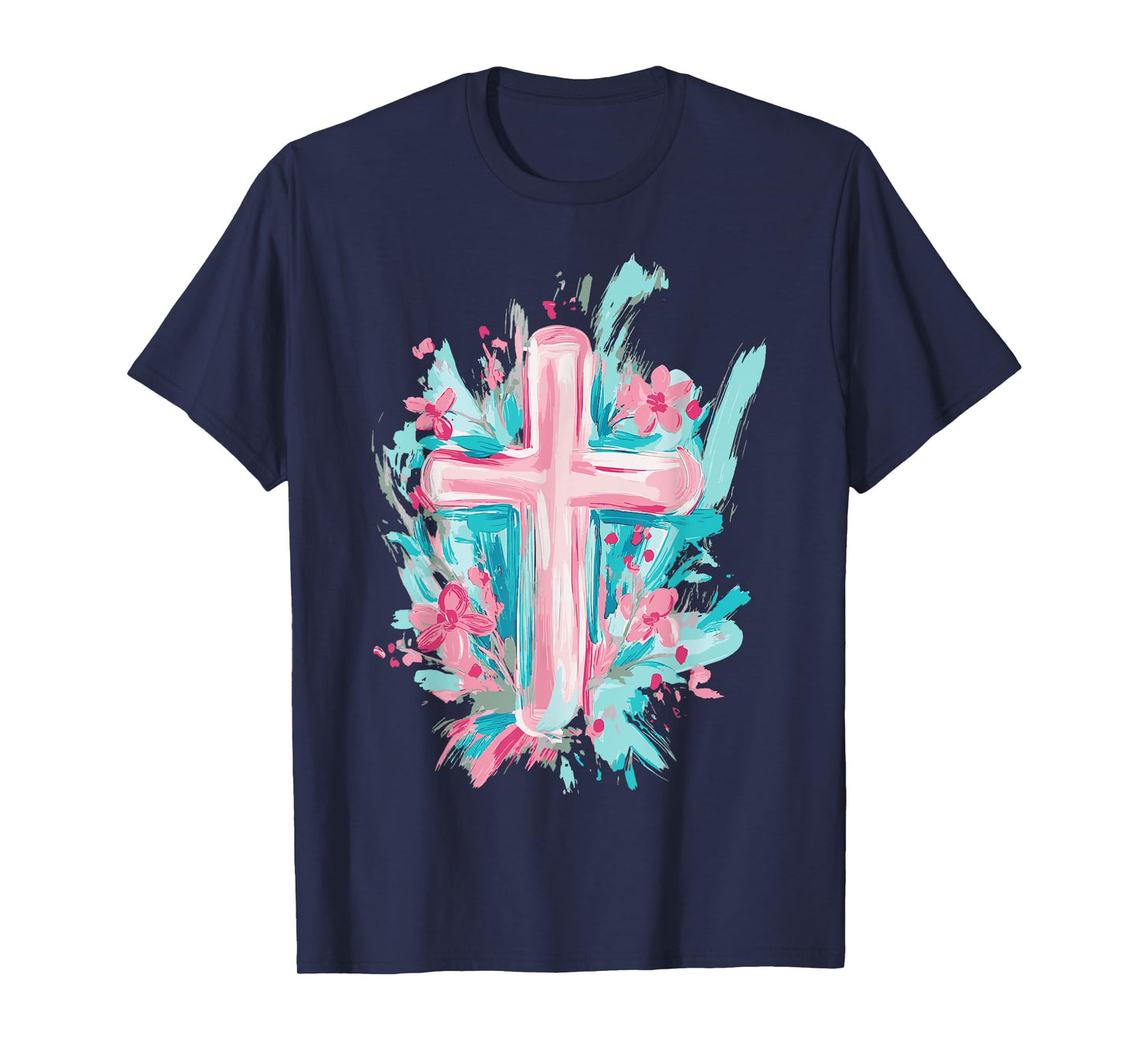 Easter Cross with Florals T-Shirt