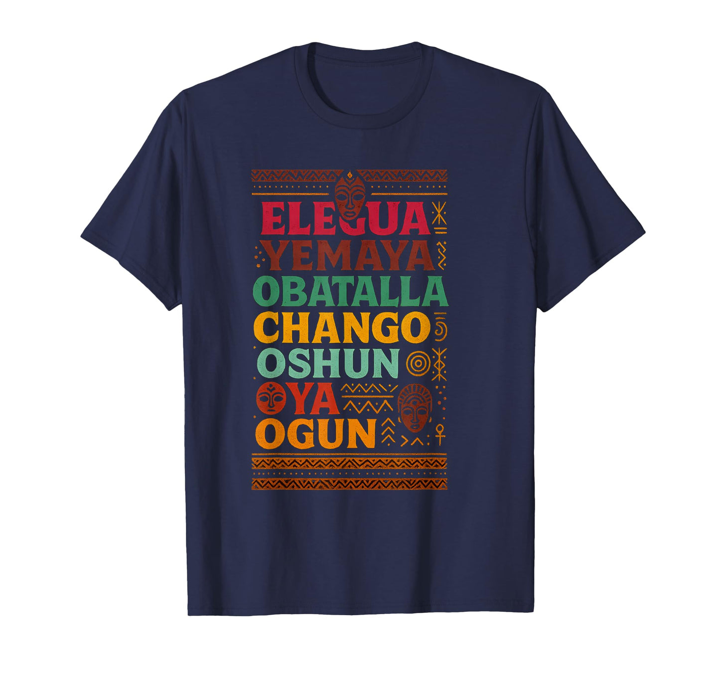 Seven African Gods Powers Obatala Orisha Spirits, Africa T-Shirt