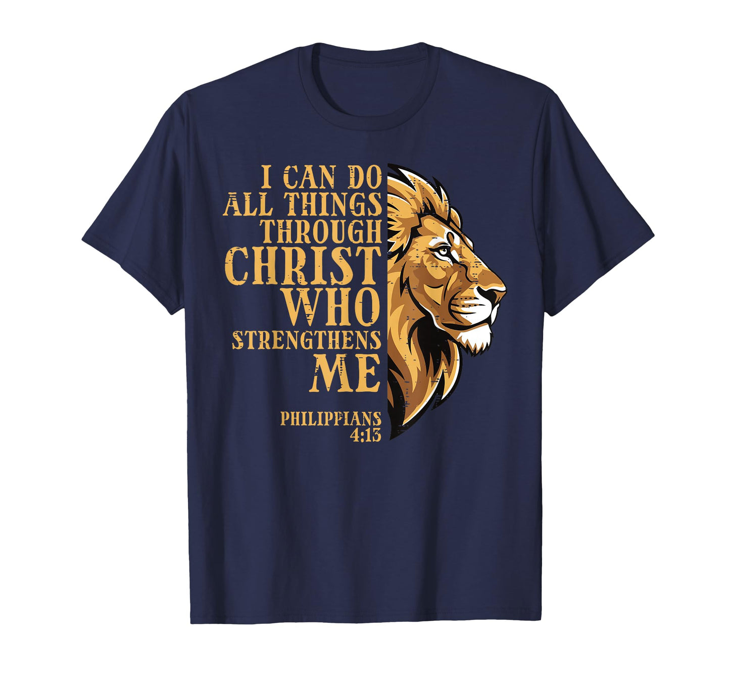 I Can Do All Things Lion Christian God Jesus Men Women Kids T-Shirt