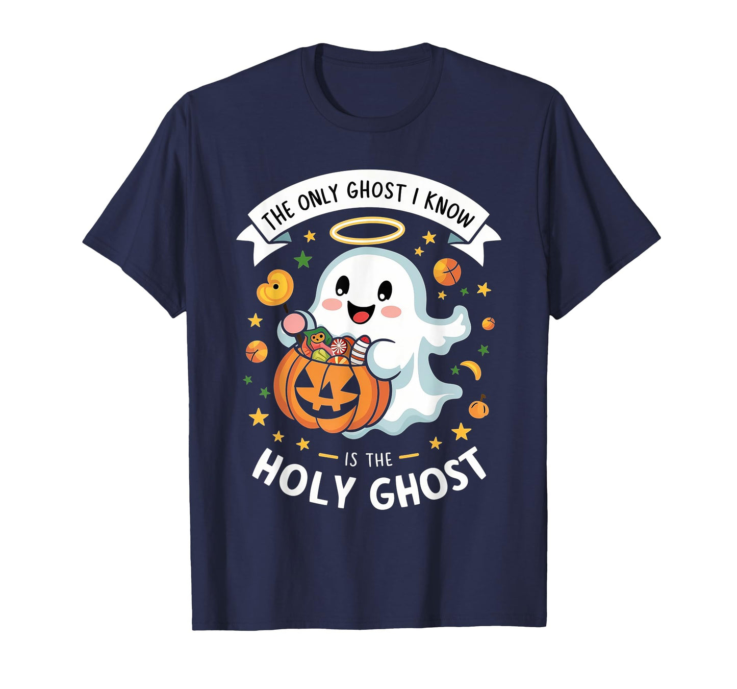 Christian Halloween Kids Only Ghost I Know is the Holy Ghost T-Shirt