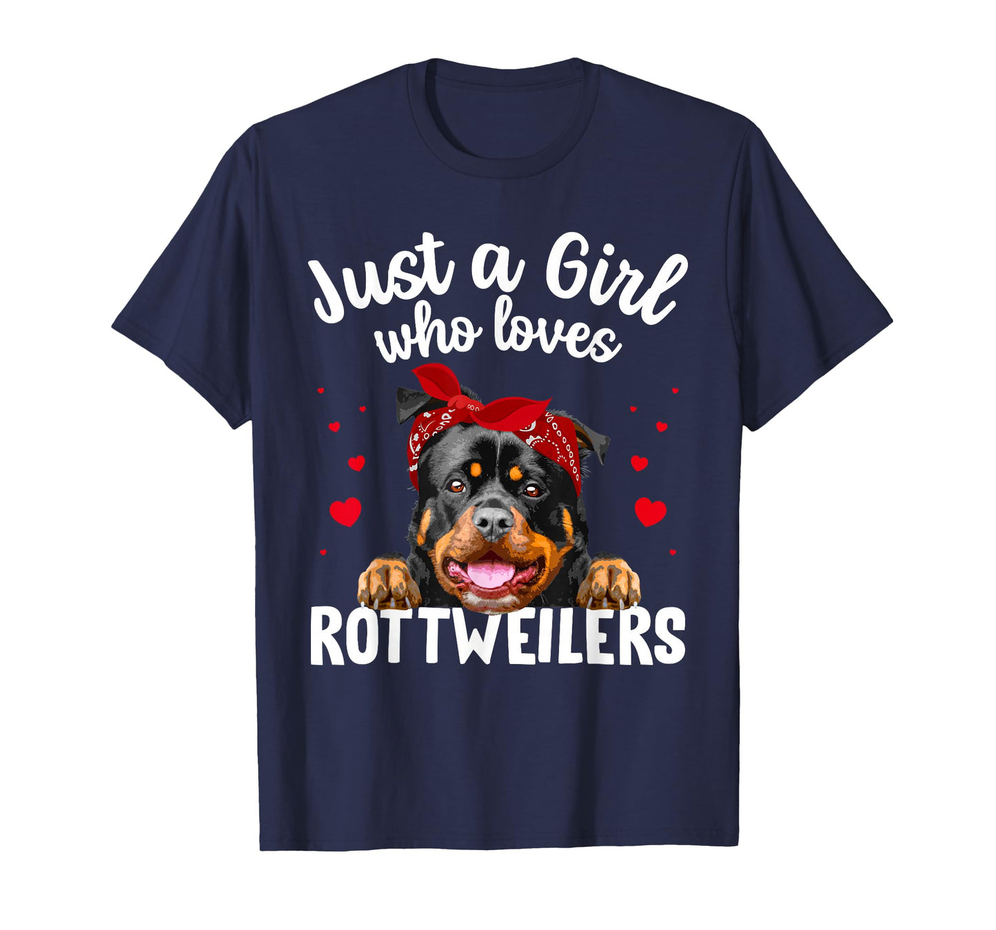 Funny Rottweiler Art For Women Girls Rottie Rottweiler Lover T-Shirt