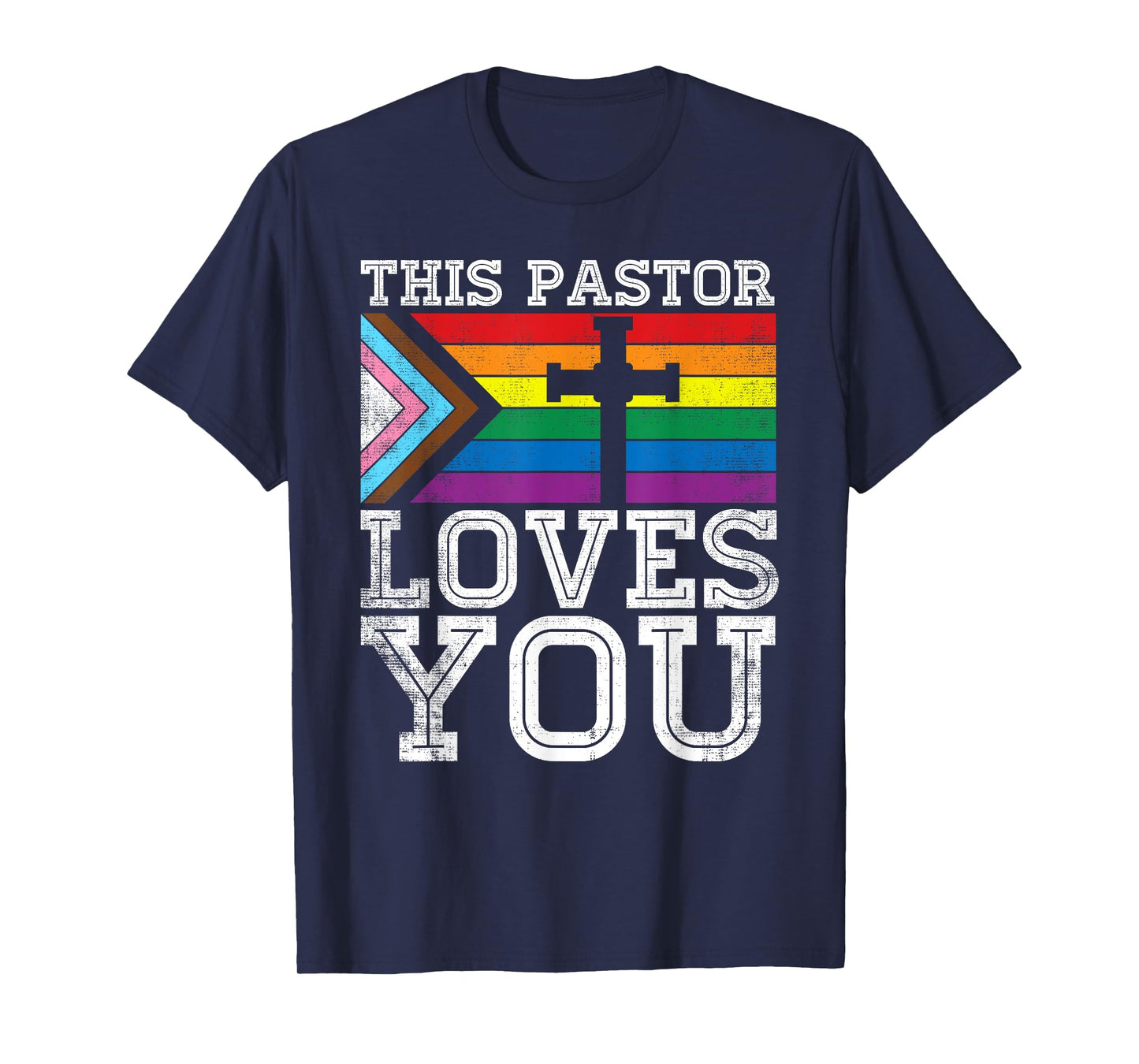 Christian Ally Inclusive Pride Clergy This Pastor Loves You T-Shirt