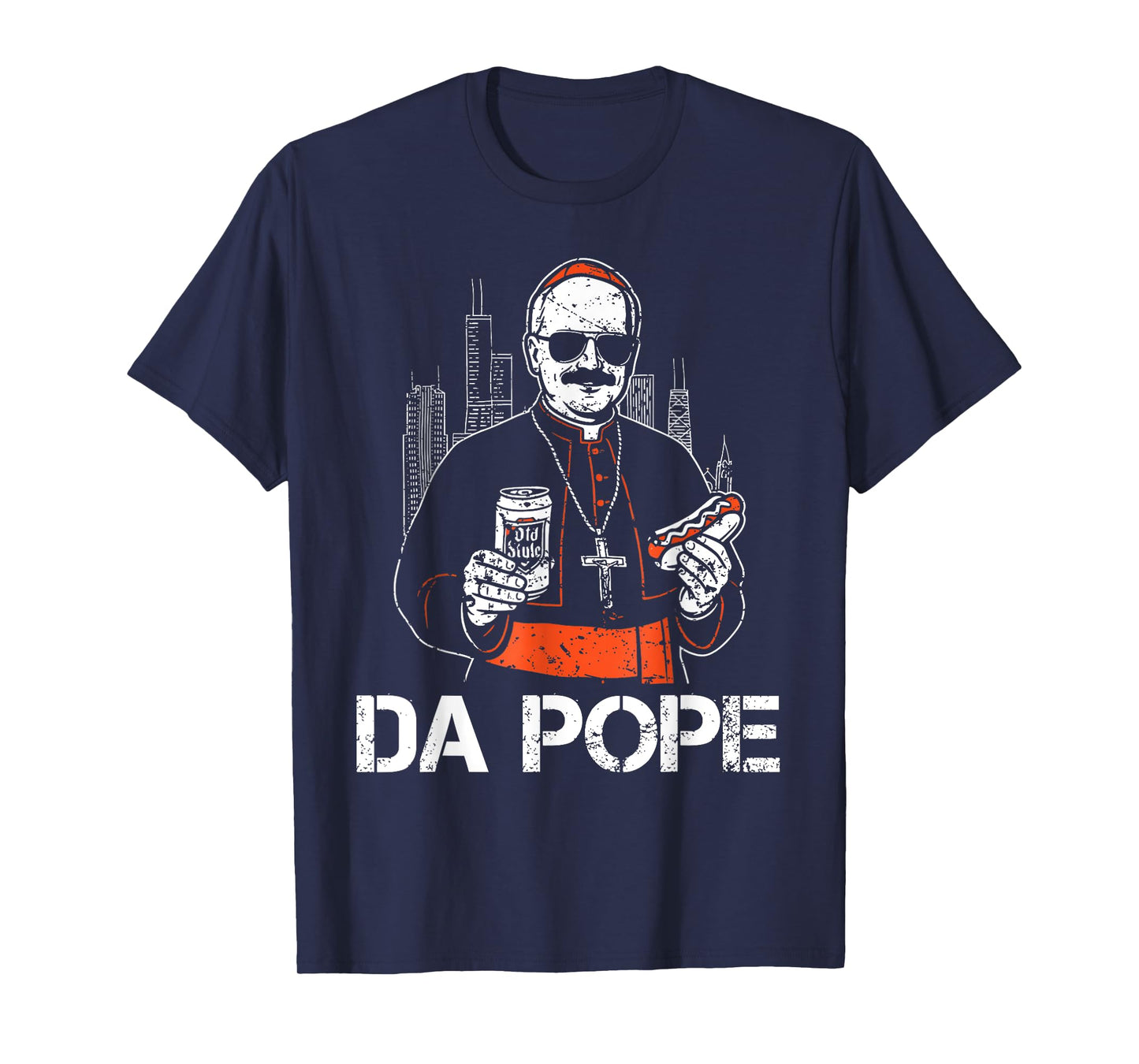 Funny Da Pope From America Chicago Pope Leo XIV Vintage T-Shirt