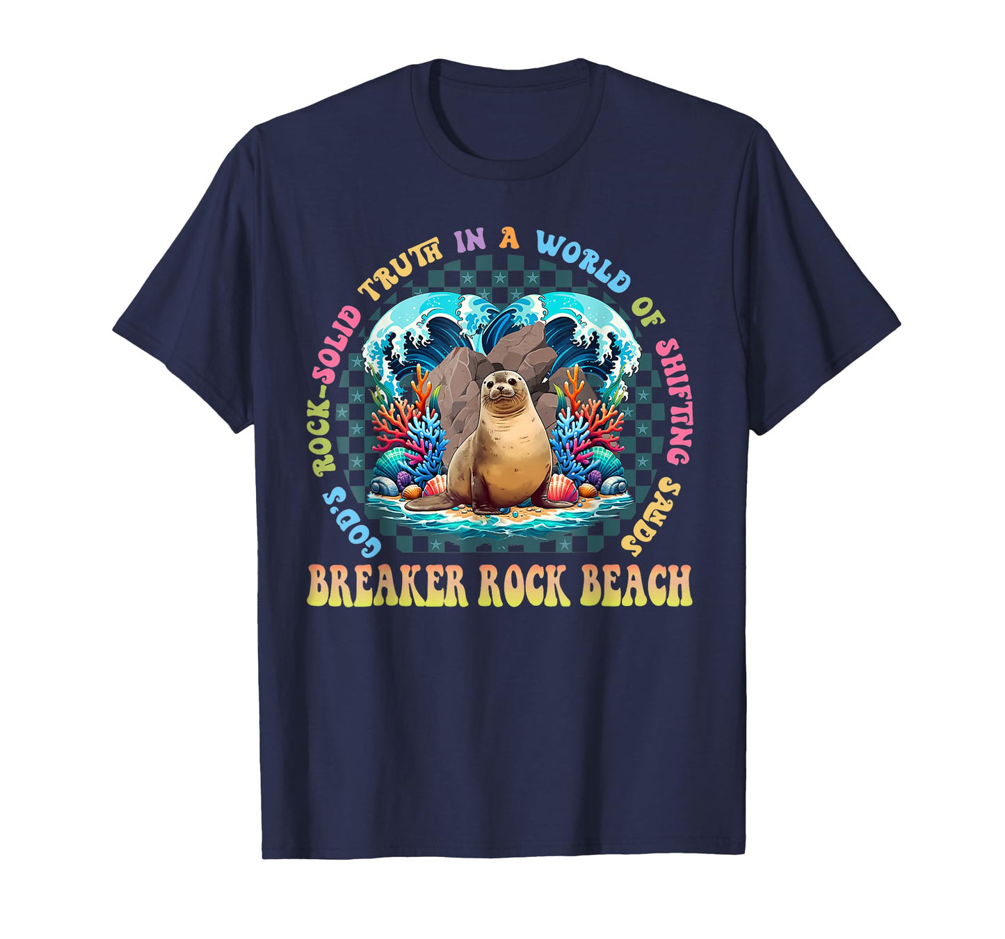 Breaker Rock Beach VBS 2024 Gods Rock Solid Truth In A World Men Women Kids T-Shirt