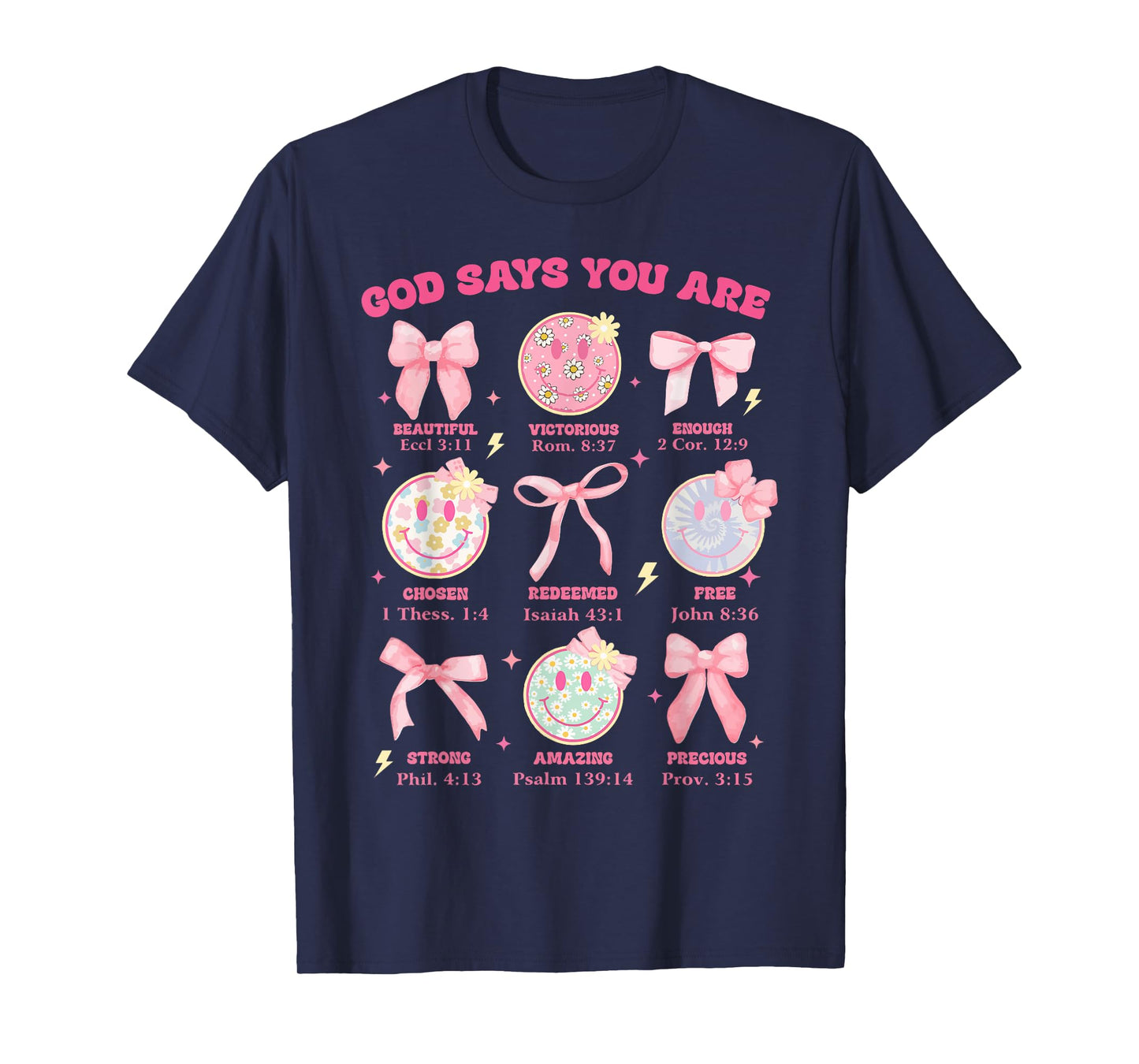 Funny God Says You Are Strong Loved Worthy Enough T-Shirt