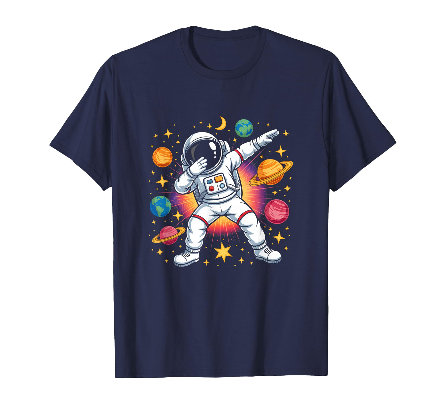 Astronaut Dabbing In Space Cosmic Galaxy Adventure Boy Girls T-Shirt