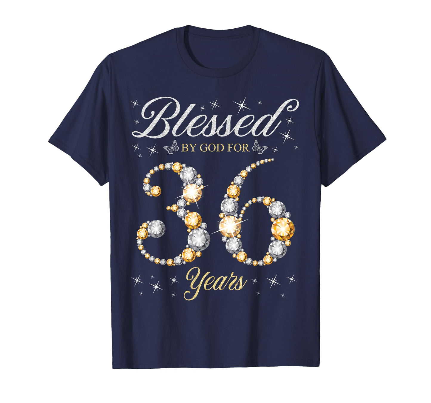 Blessed By God For 36 Years Old 36th Birthday Party T-Shirt