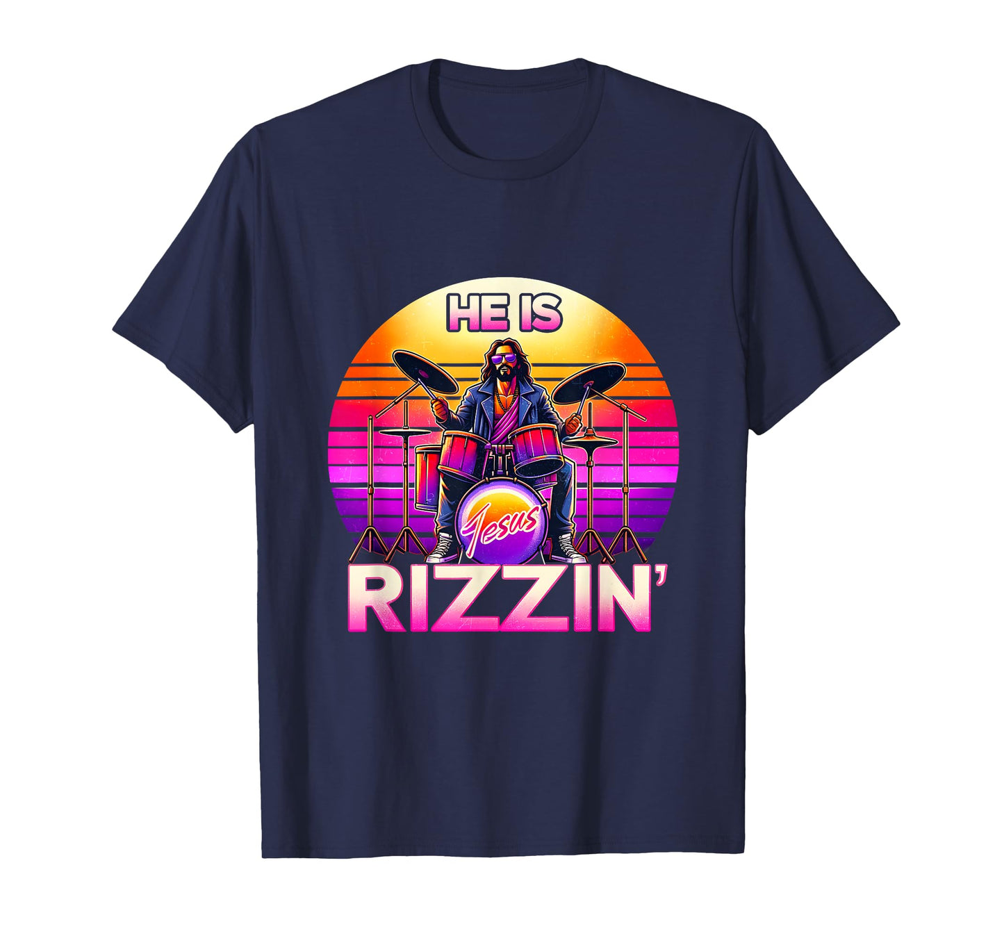 He Is Rizzin' Jesus Has Rizzen Retro Christian Band Easter T-Shirt