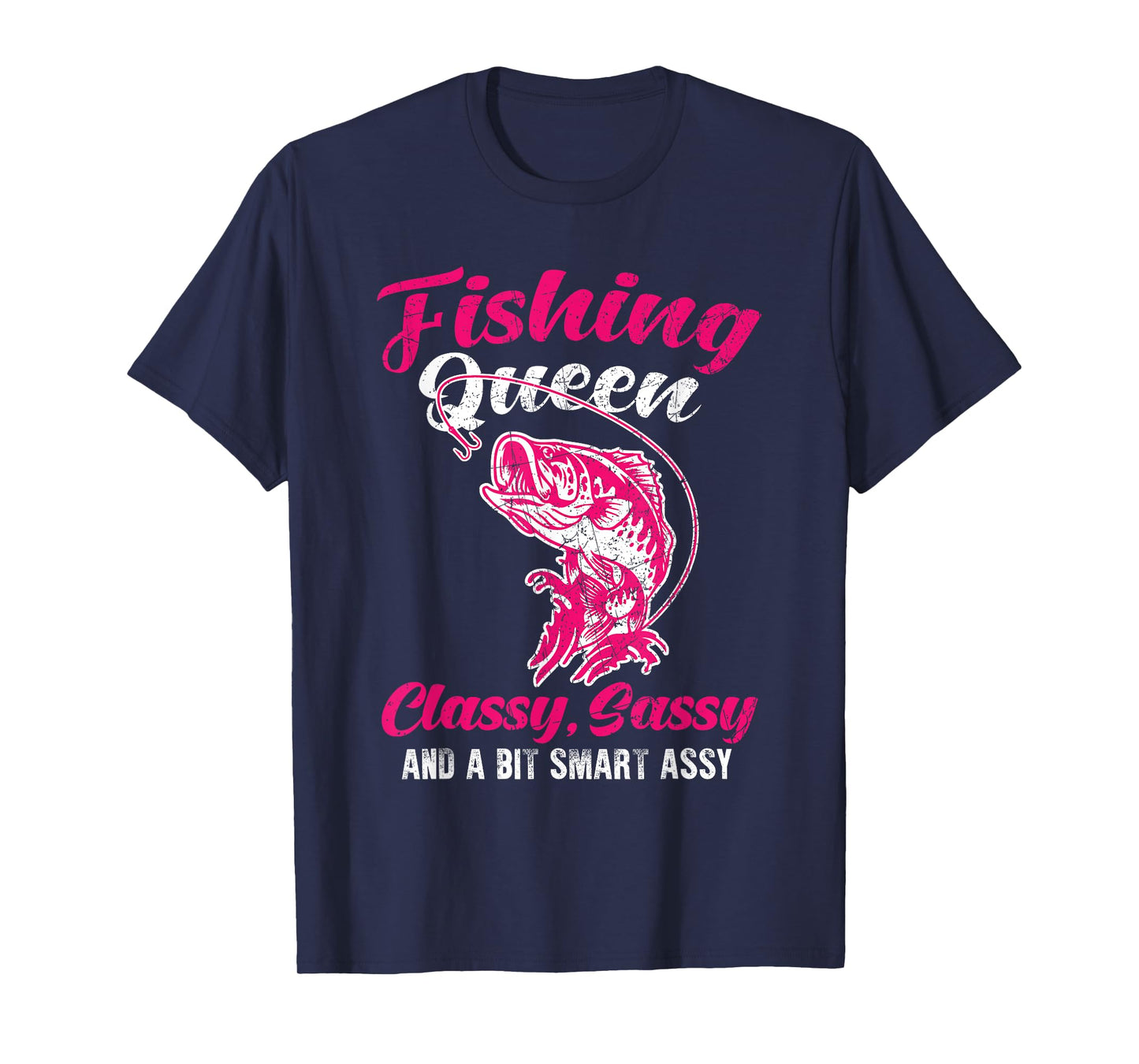 Fishing Queen Classy Funny Ladies Fishing Lovers Women Kids T-Shirt