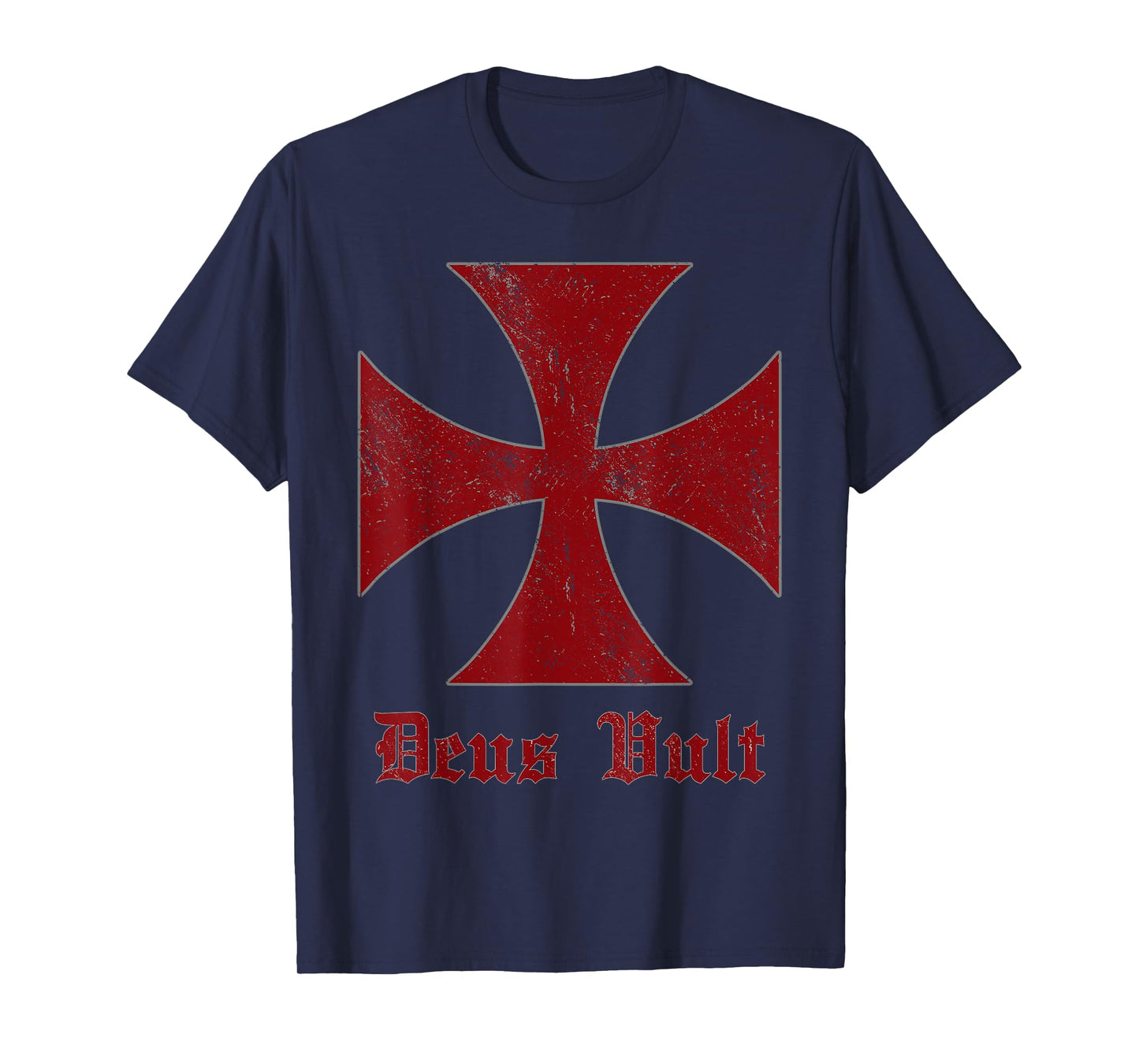 Deus Vult Templar Order Knights Templar Holy Cross Helmet T-Shirt