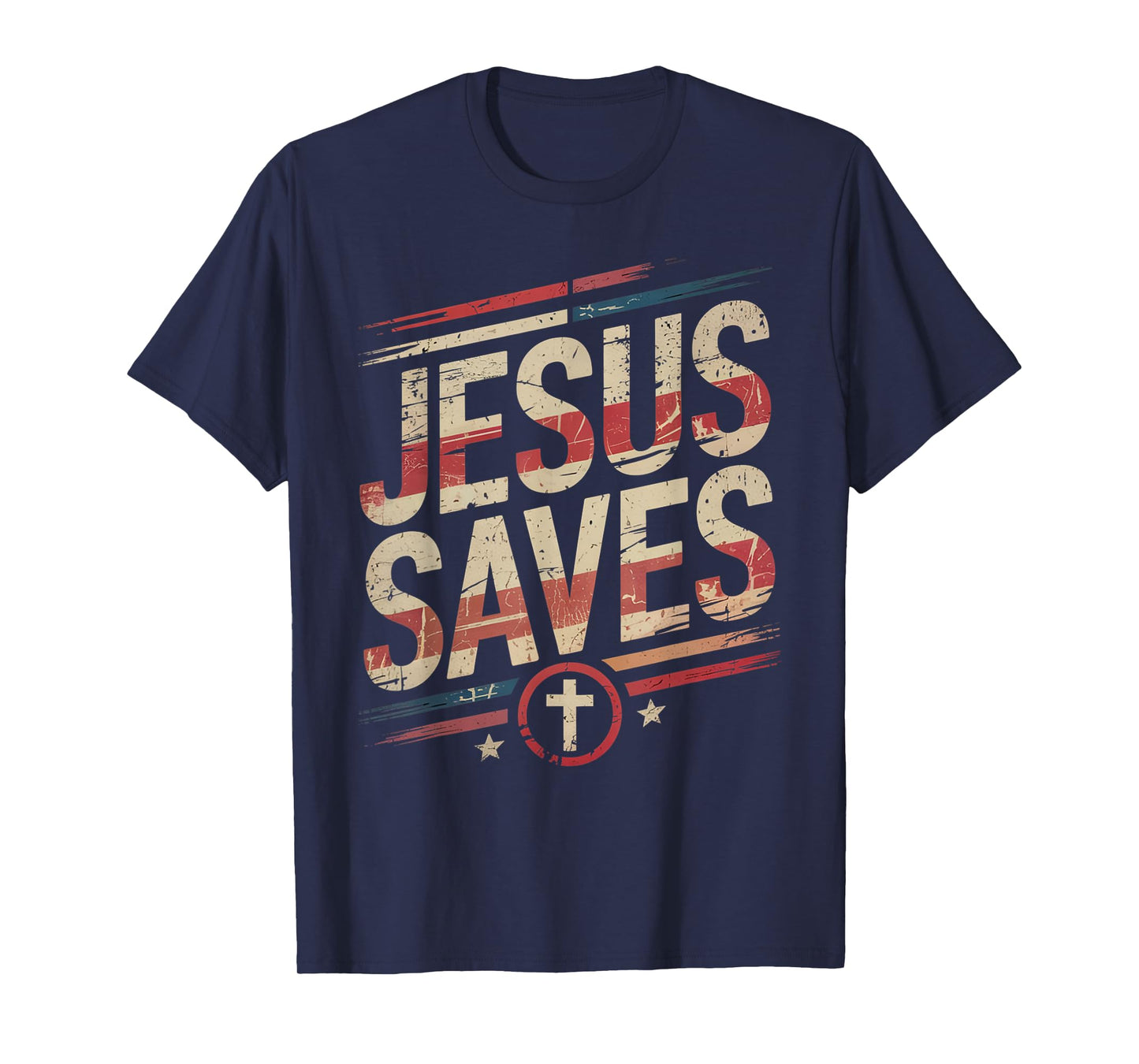 Jesus Saves Cross Christian Religious Faith Mens T-Shirt