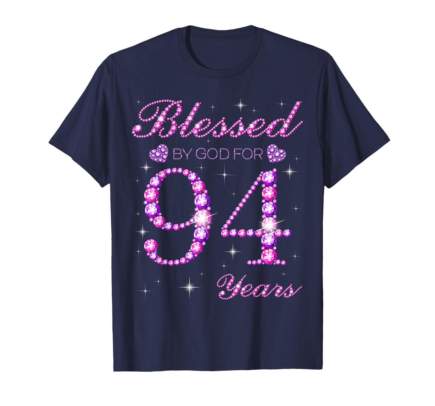 Blessed by God for 94 Years Old 94th Birthday Party T-Shirt
