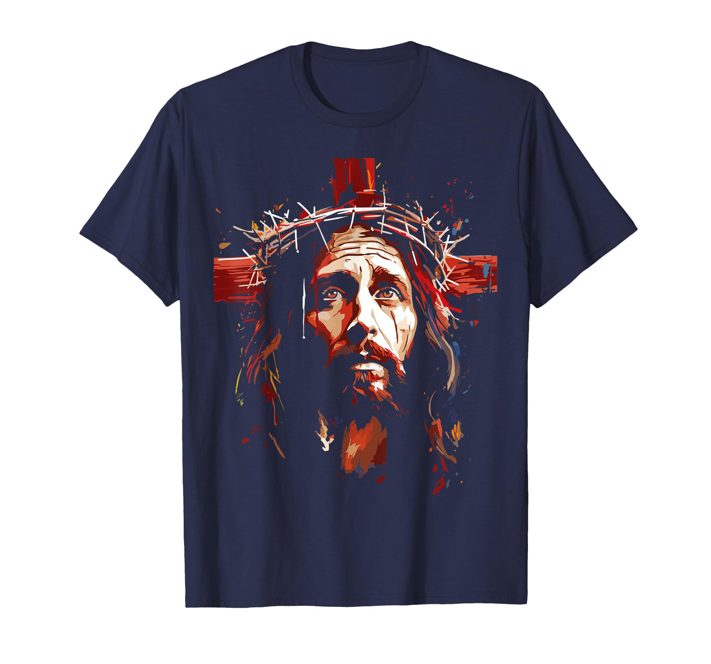jesus god cross christian colorful artwork christian faith T-Shirt
