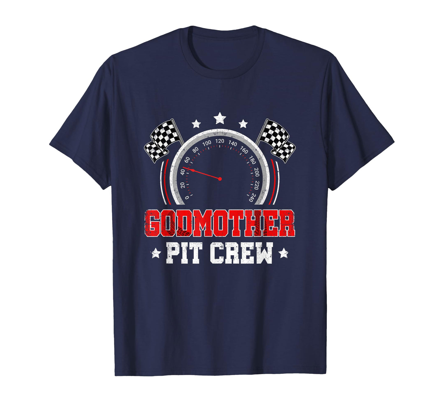 Godmother Pit Crew Race Car Birthday Party Racing Family T-Shirt