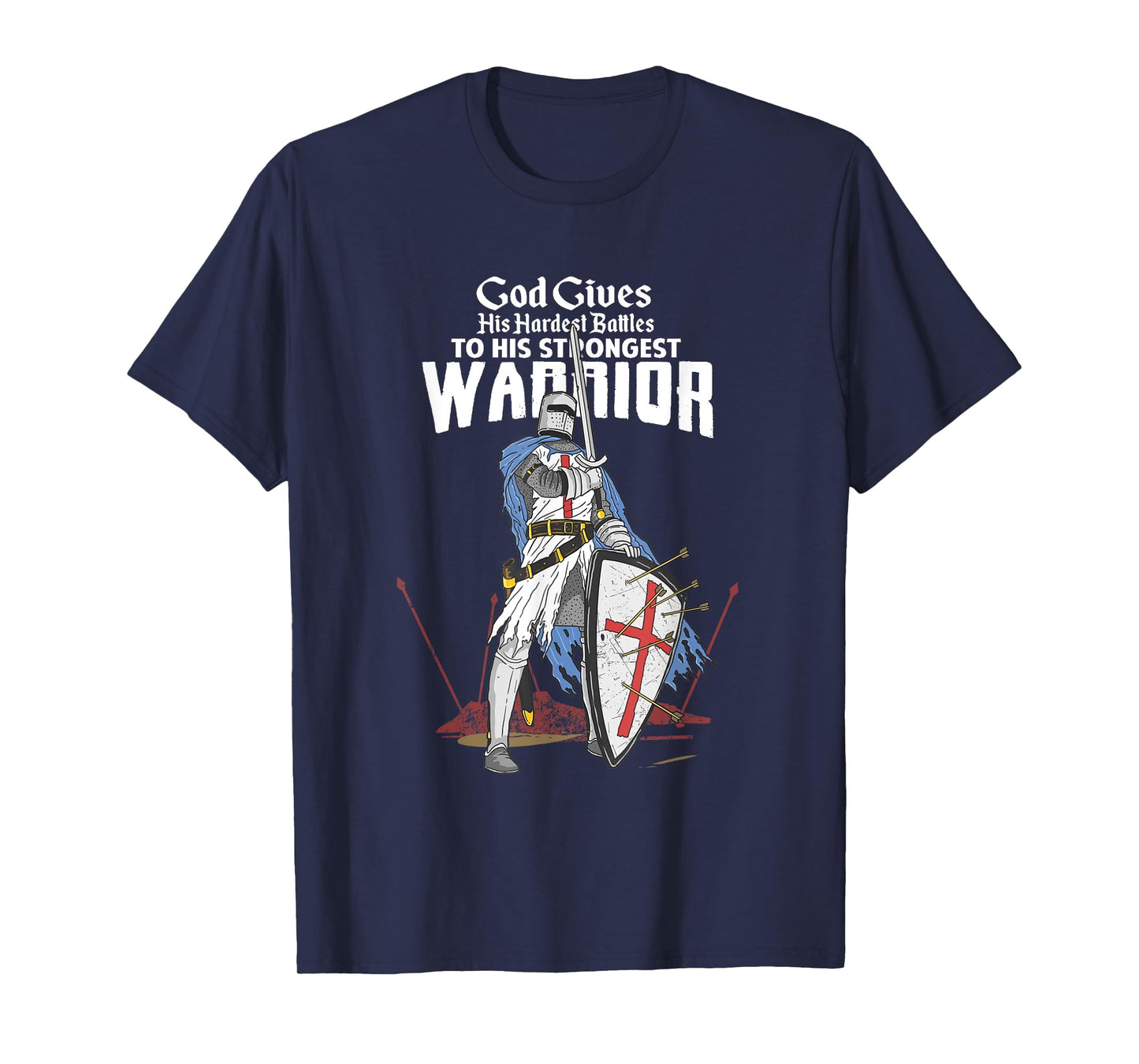 Knights Templar Crusader Warrior St George Cross Christian T-Shirt