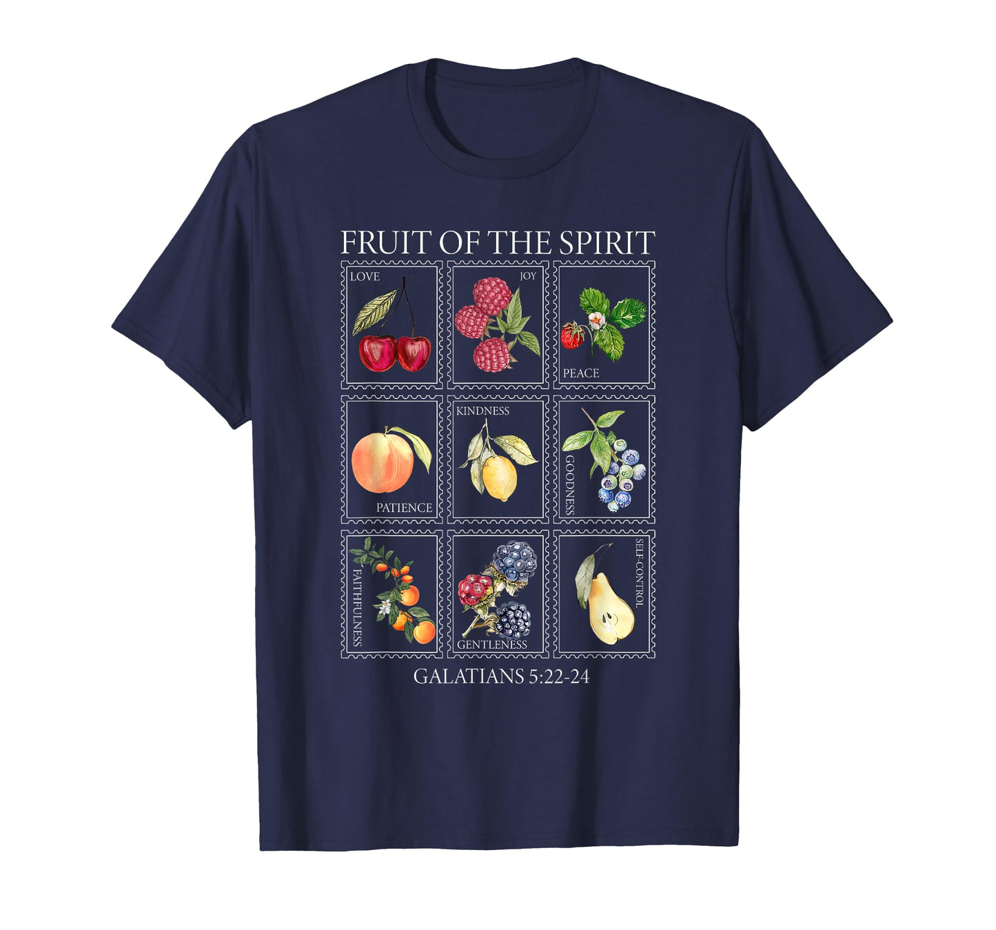 Summer Stamps Fruit Of The Spirit Christian Religious Faith T-Shirt