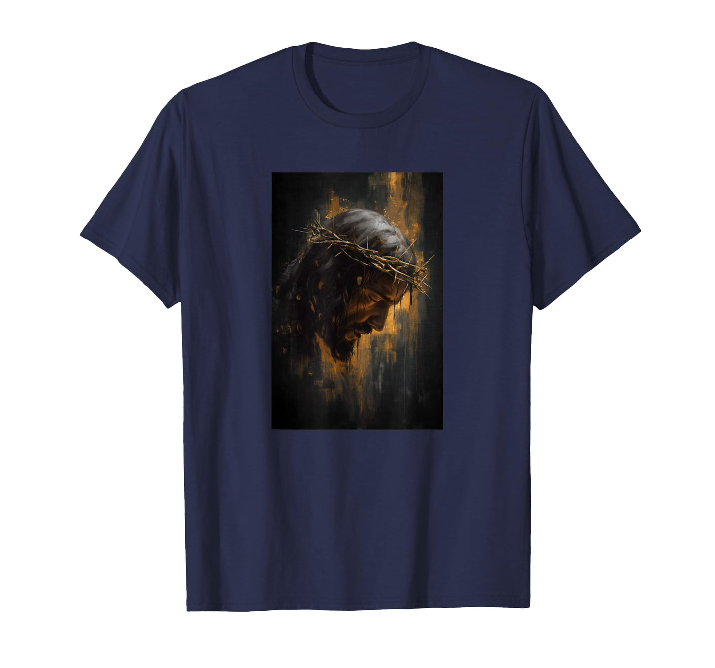 Man of Sorrows Crowned in Thorns Face of Jesus Christ T-Shirt