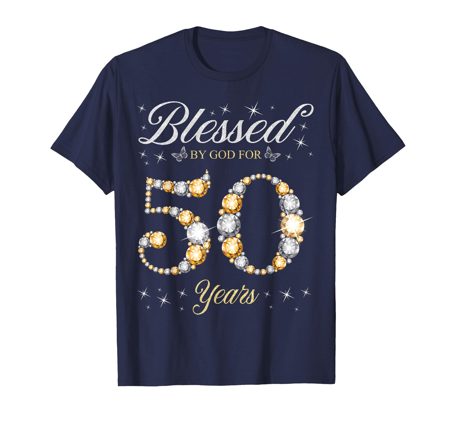Blessed By God For 50 Years Old 50th Birthday Party T-Shirt