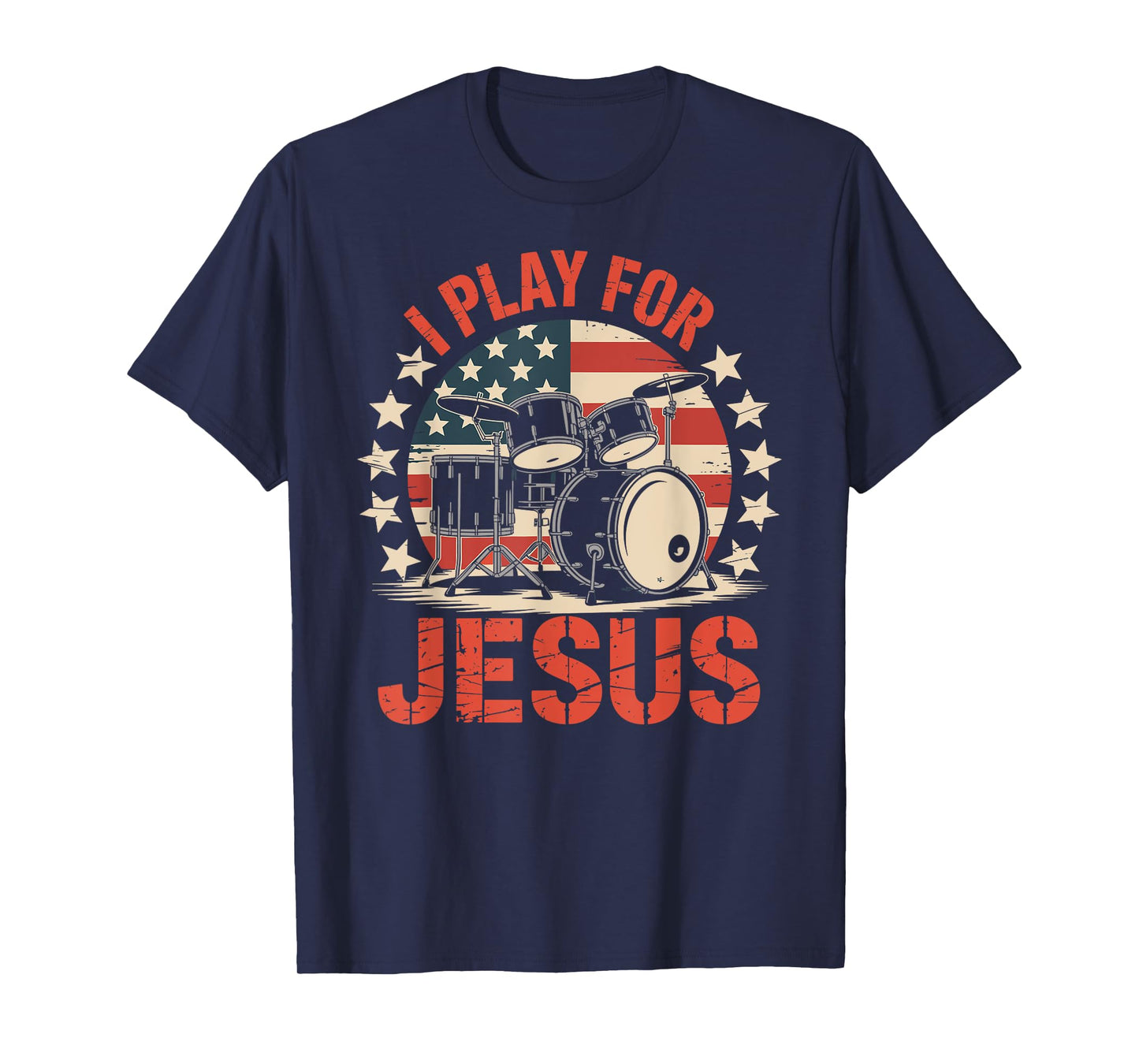 Funny Drummer Christian Faith I Play for Jesus T-Shirt