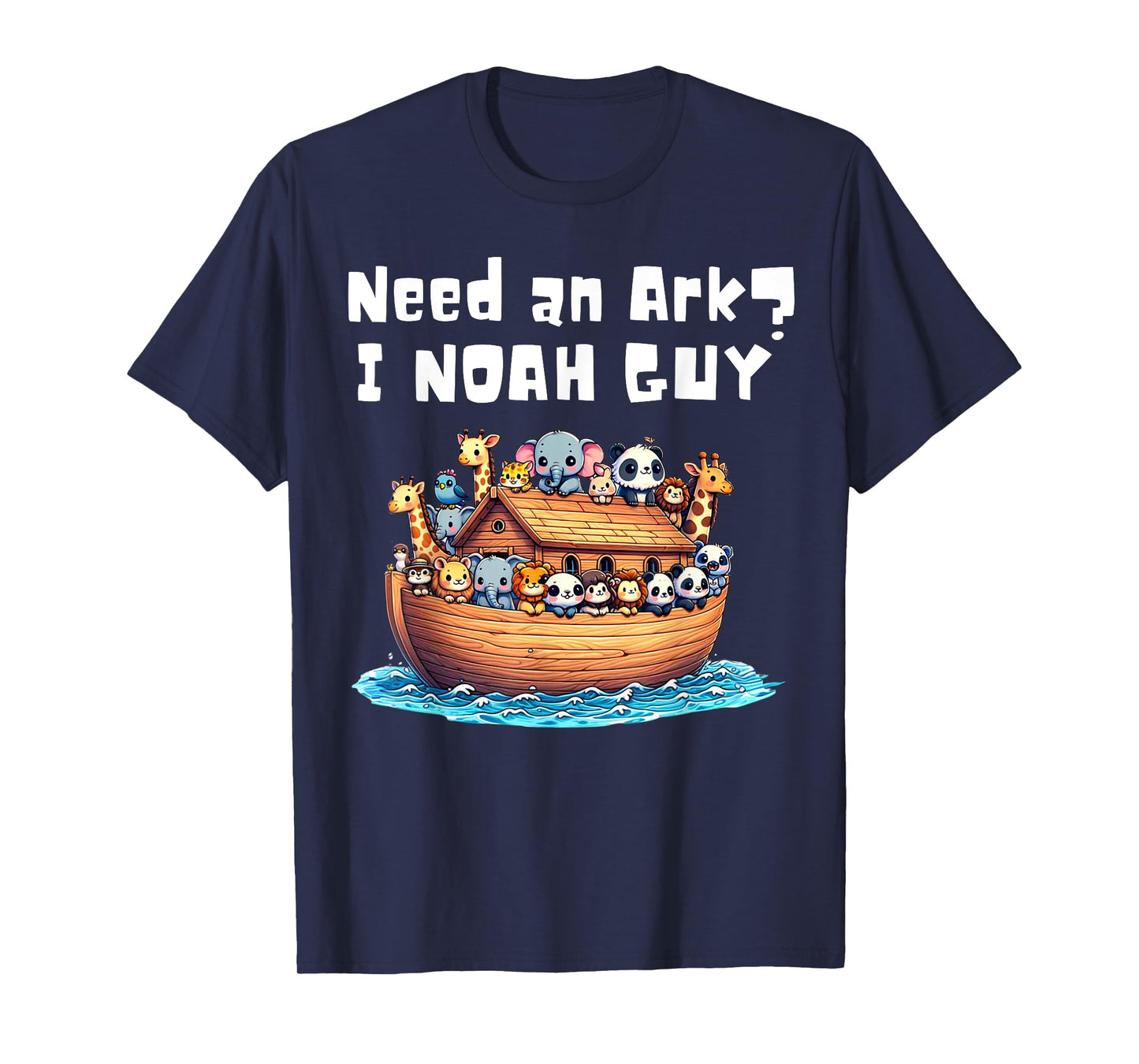 Cartoon Animal Need An Ark? I Noah Guy Christian Funny Gifts T-Shirt