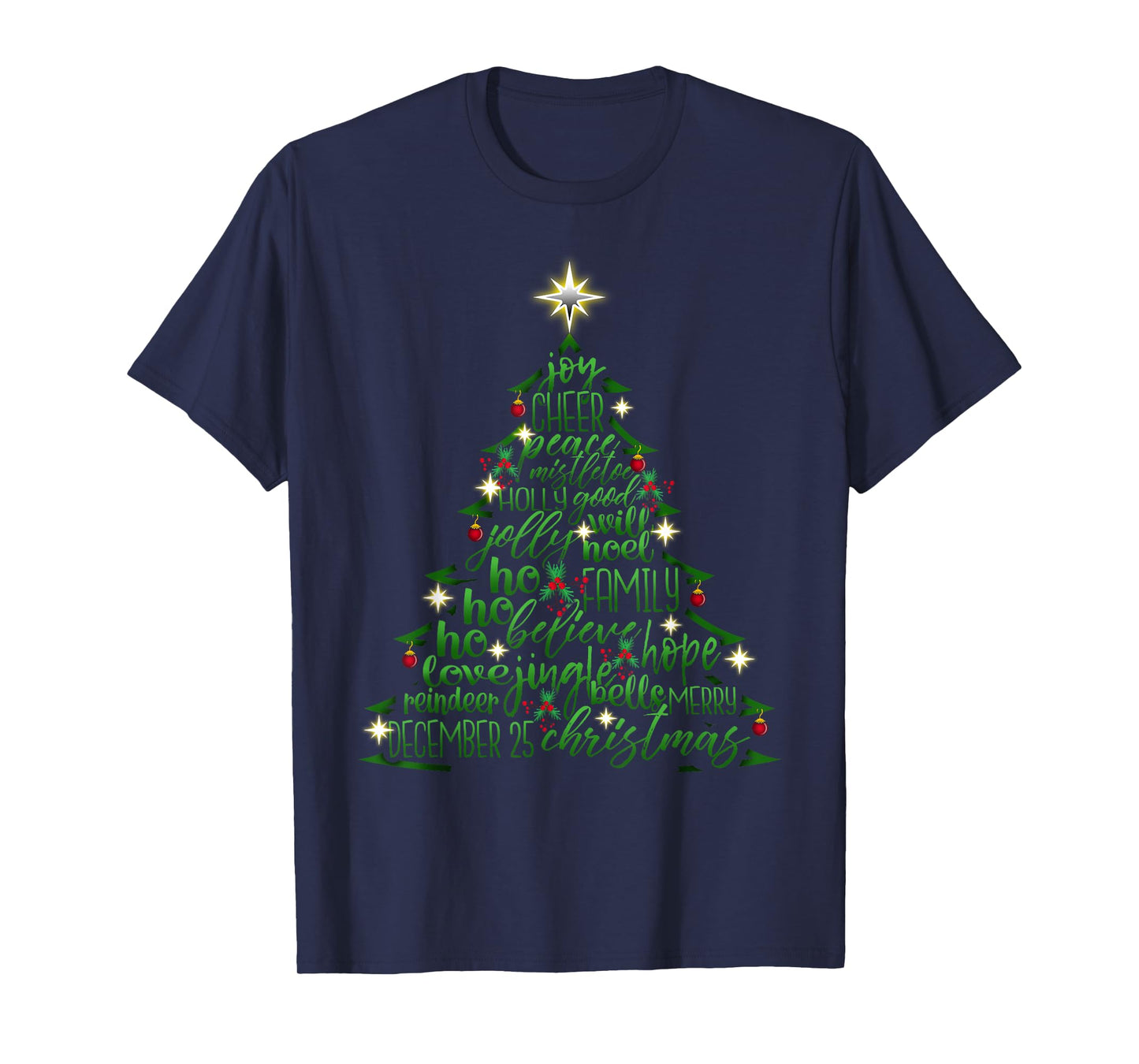Christmas Tree Word Design Costume T-Shirt T-Shirt