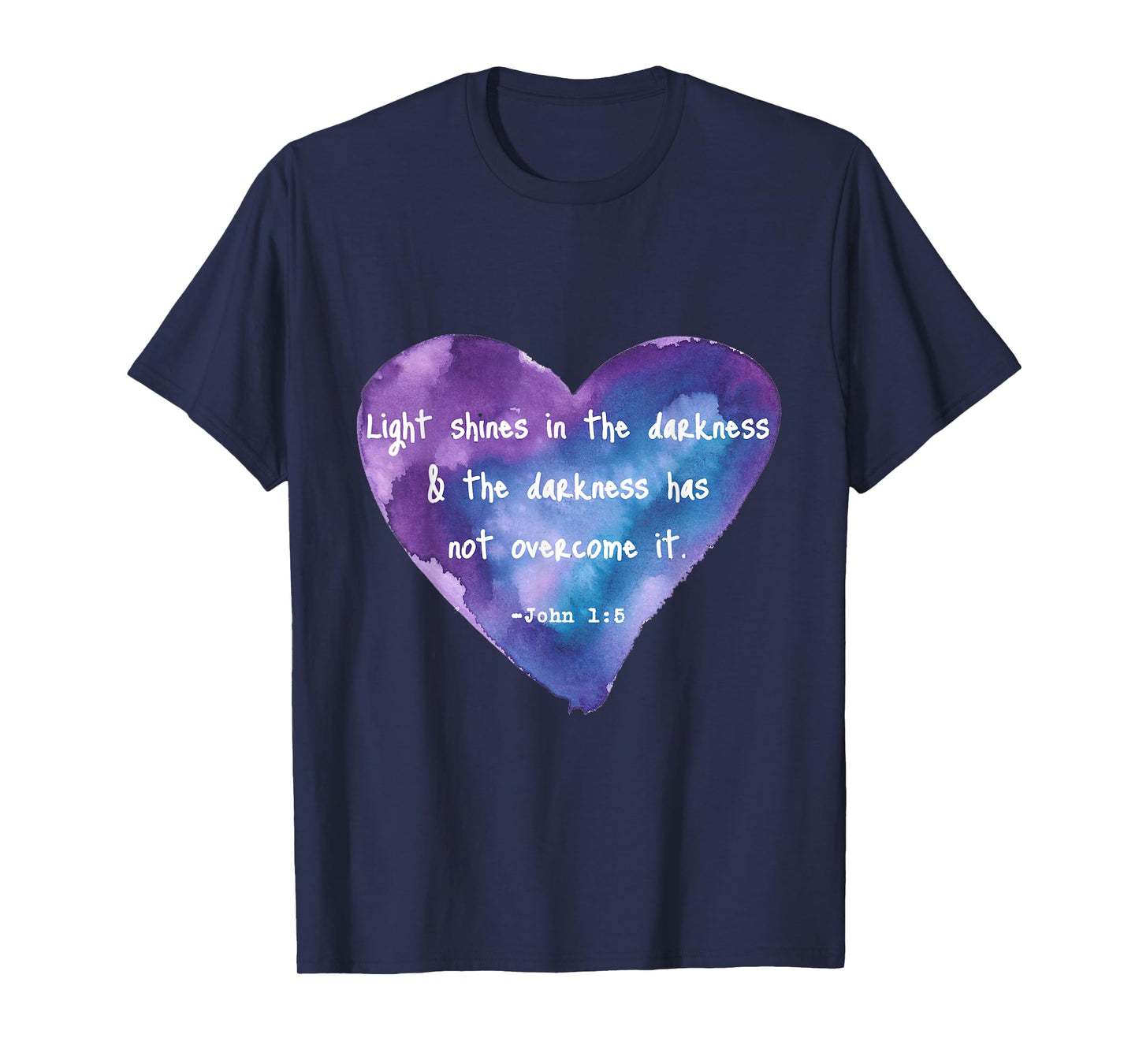 John 1 16 Light Shines in The Darkness Quotes T-Shirt