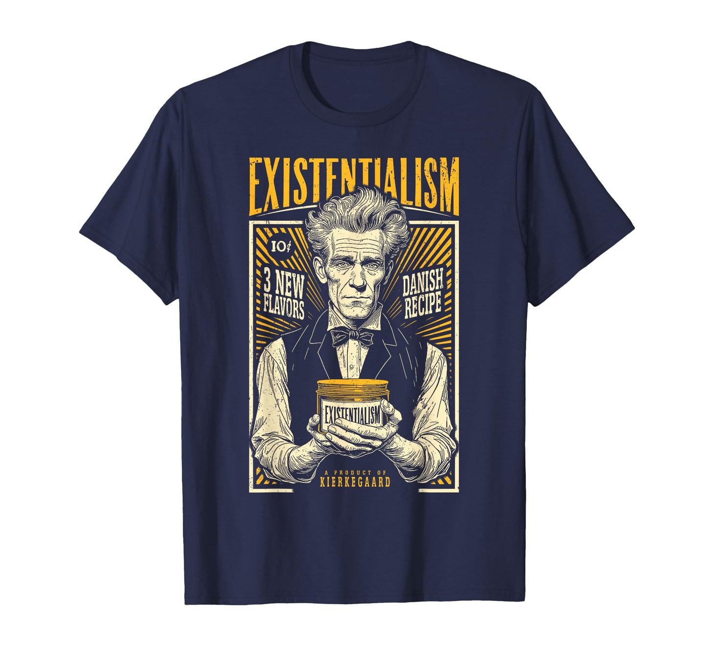 Existentialism Funny Philosophy Kierkegaard Vintage Ad T-Shirt